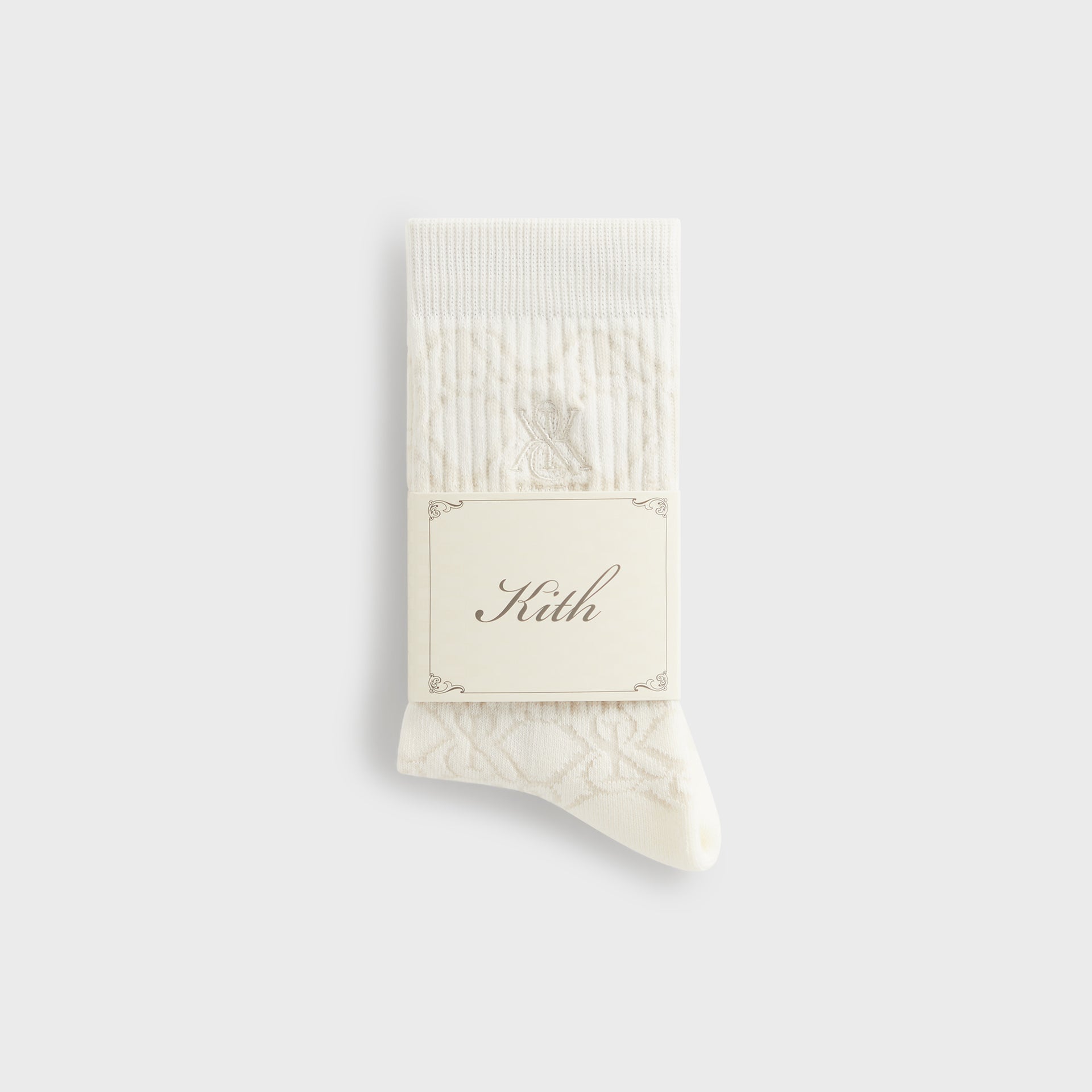 Kith Crest Monogram Jacquard Crew Socks - Silk