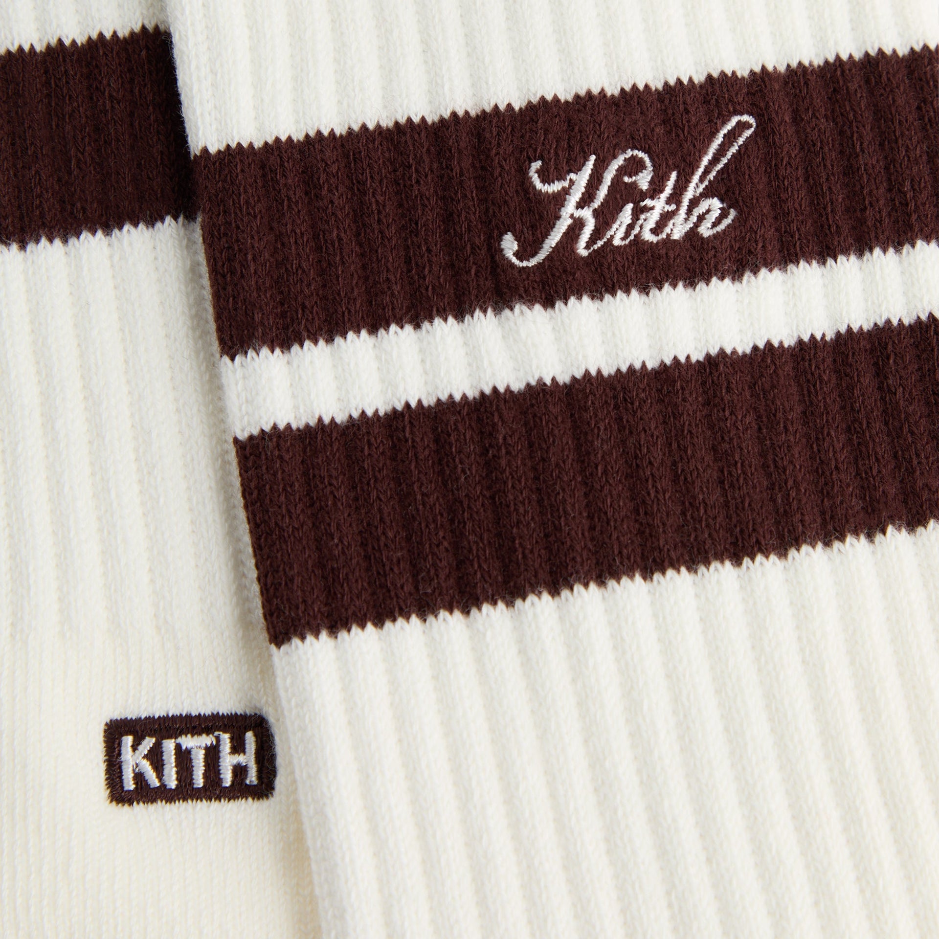 Kith Double Stripe Crew Socks - Silk