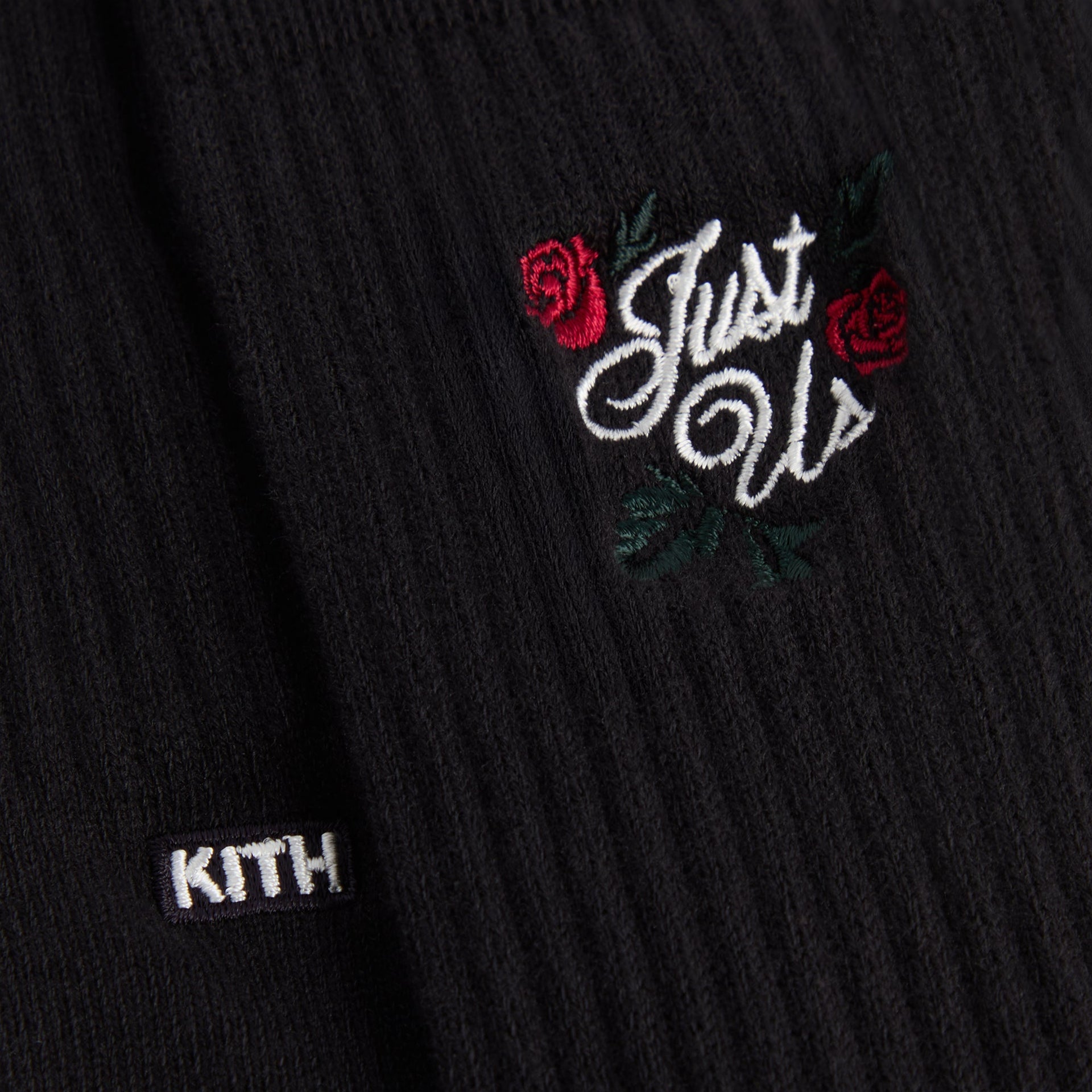 Kith Embroidered Rose Crew Socks - Black
