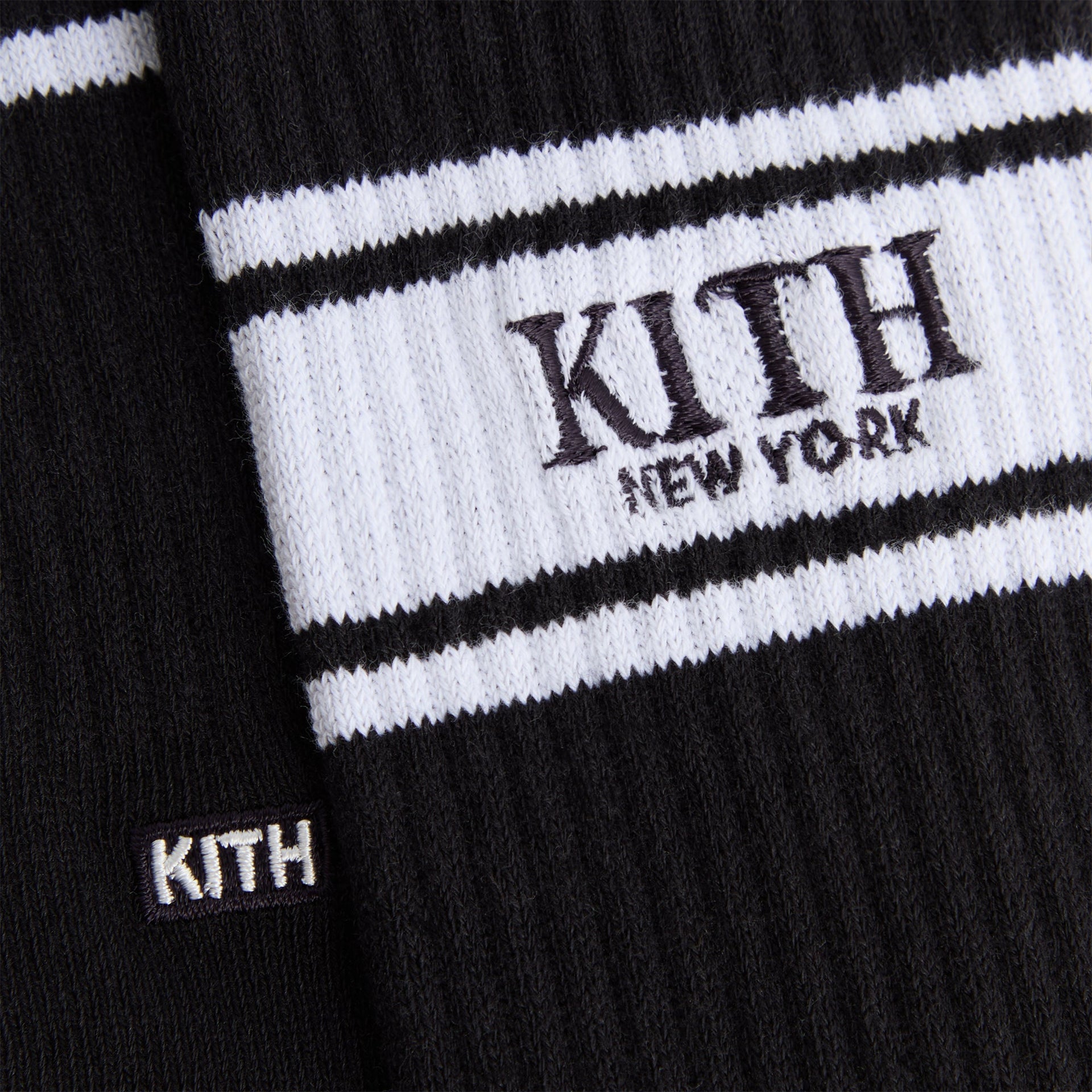 Kith 3-Pack Logo Crew Socks - White / Grey / Black