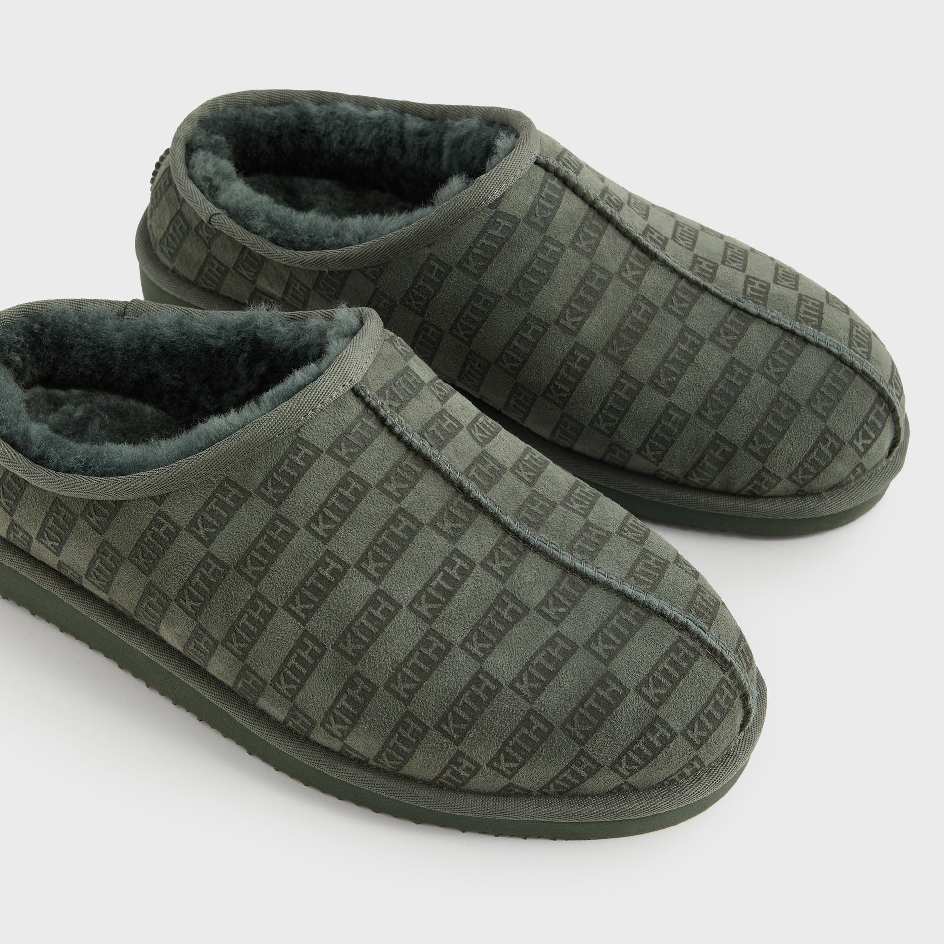 Kith Monogram Shearling Slippers - Stadium