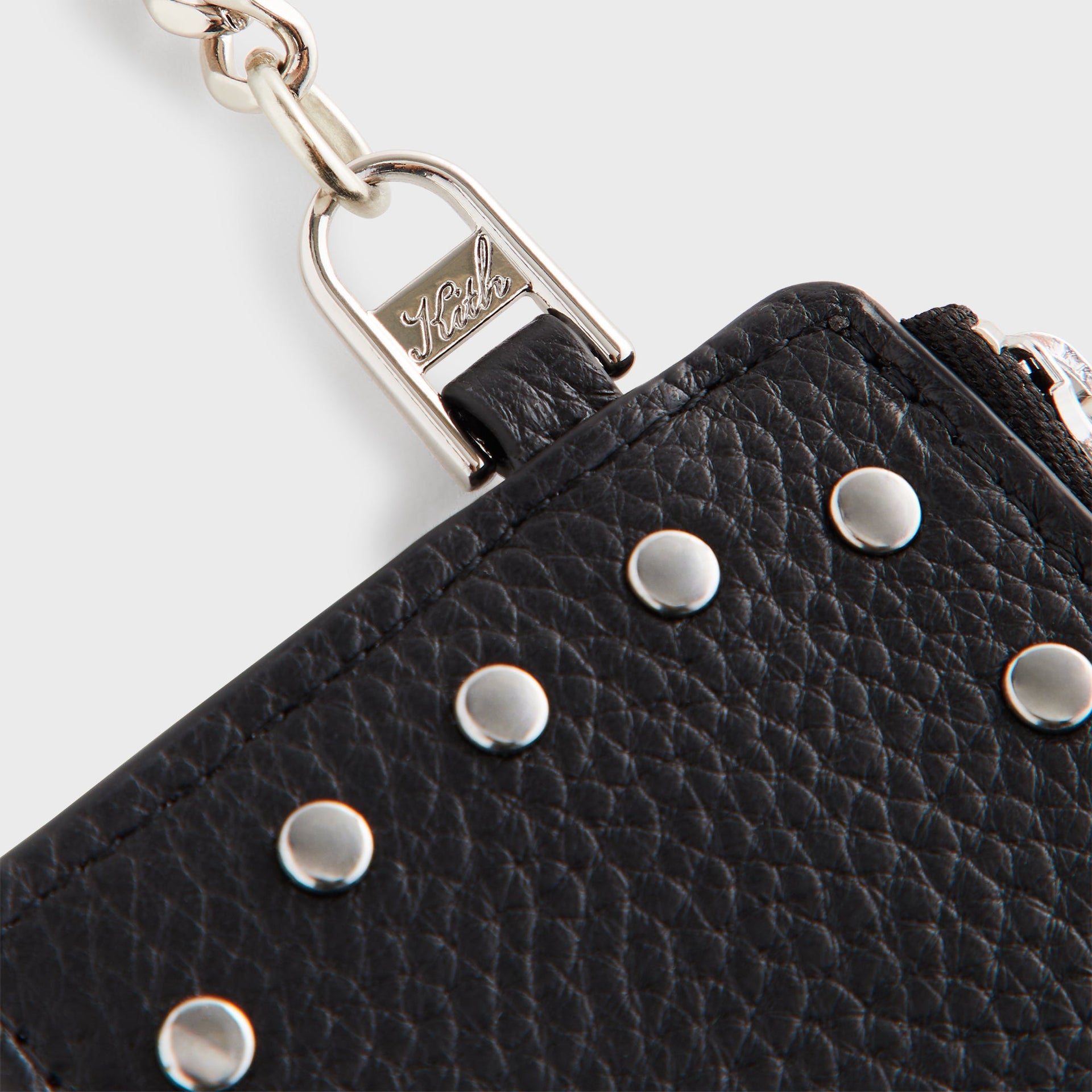Kith Studded Chained Zipped Cardholder - Black
