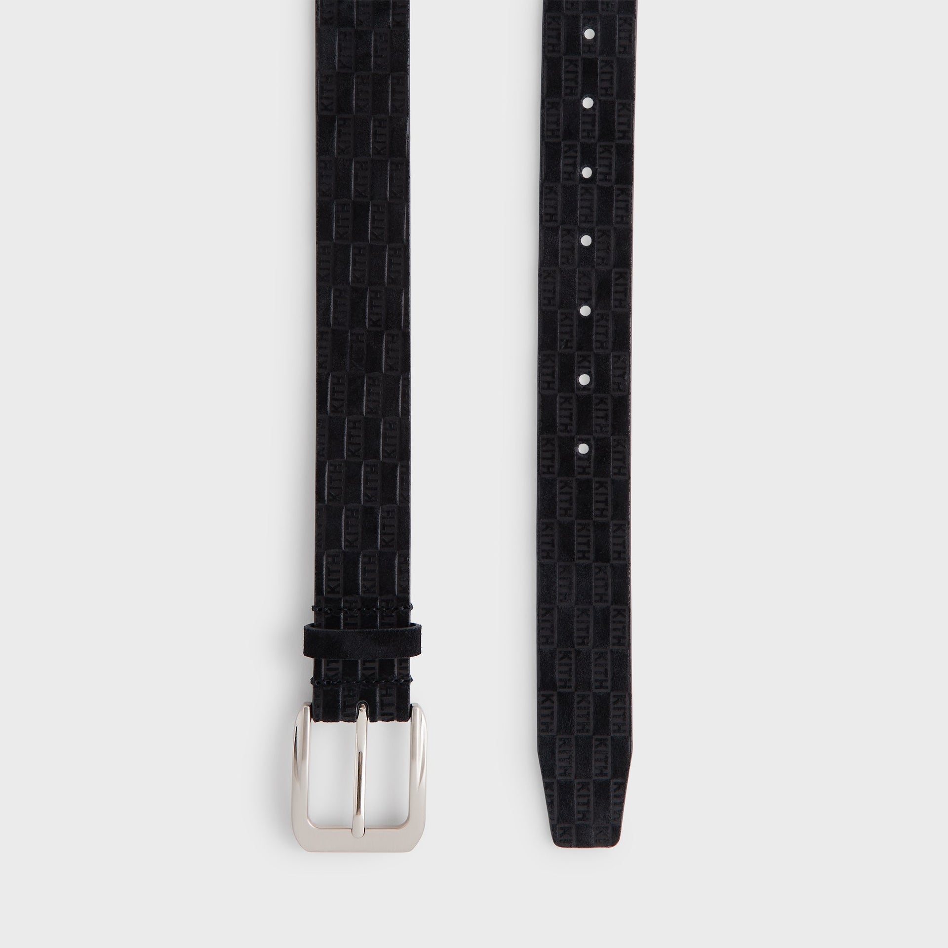 Kith Monogram Suede Leather Belt - Black