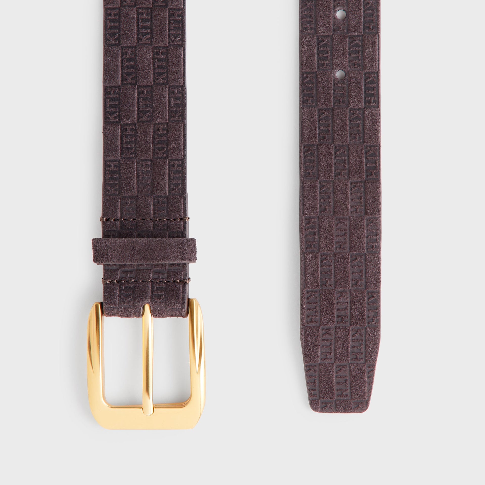 Kith Monogram Suede Leather Belt - Incognito