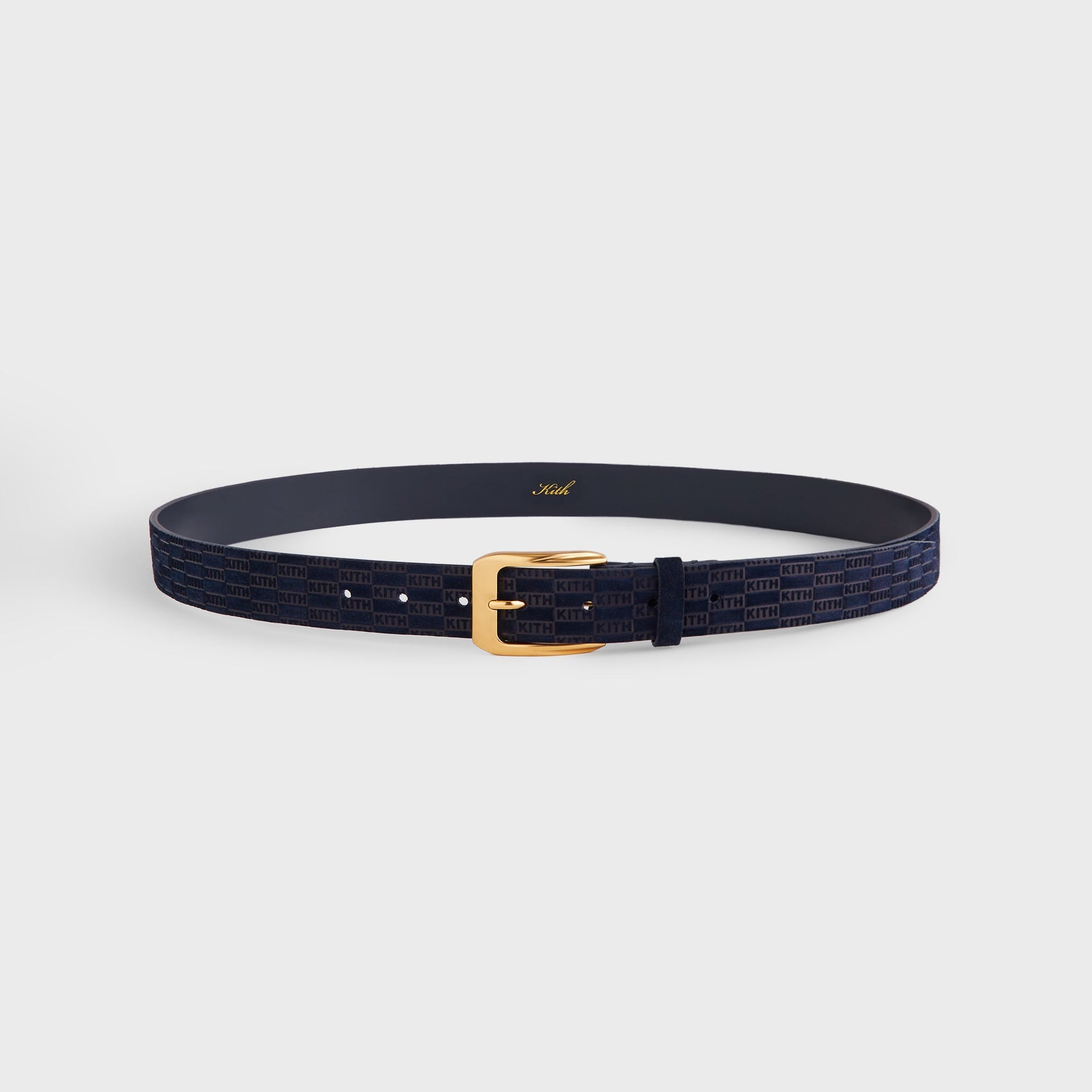 Kith Monogram Suede Leather Belt - Ink