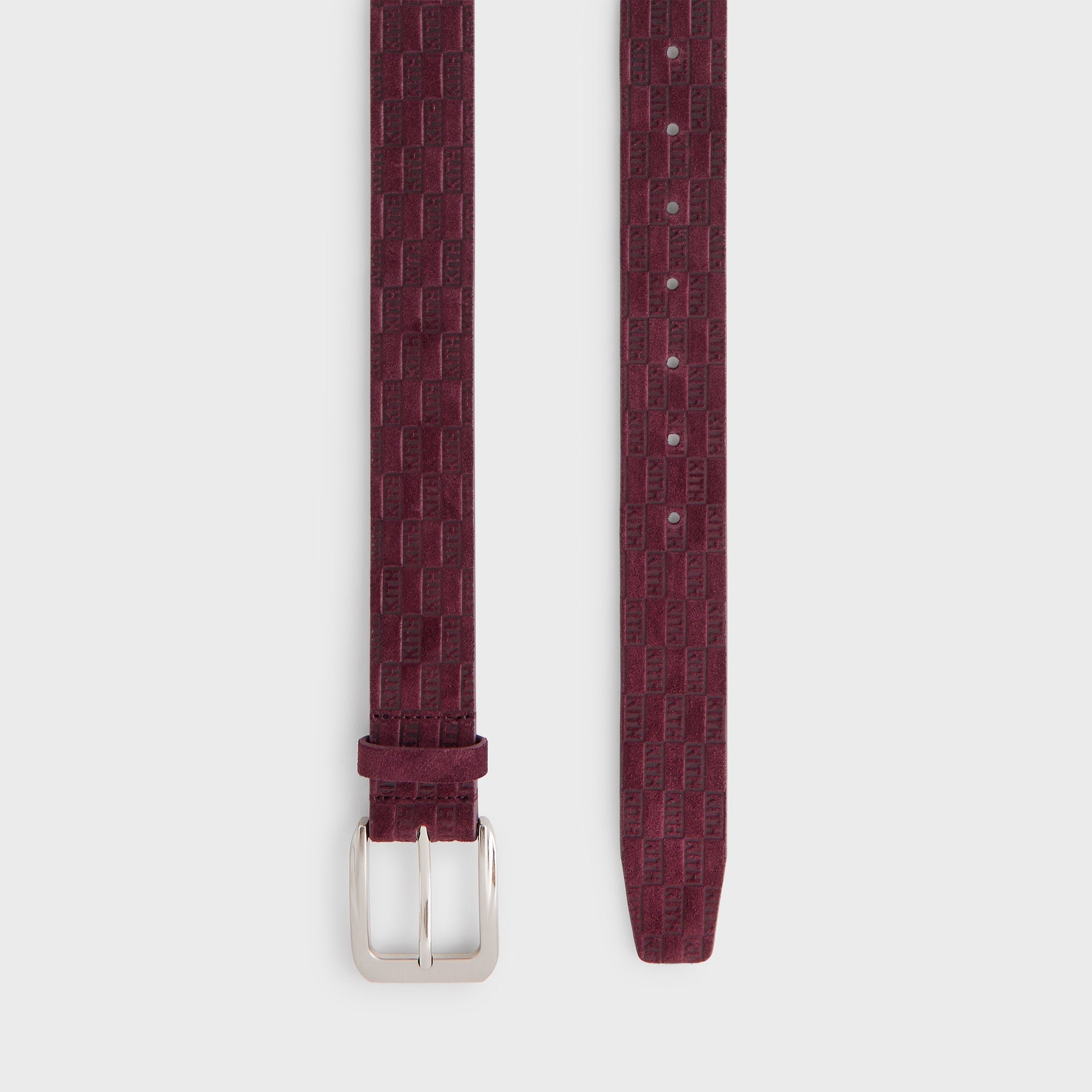 Kith Monogram Suede Leather Belt - Magma