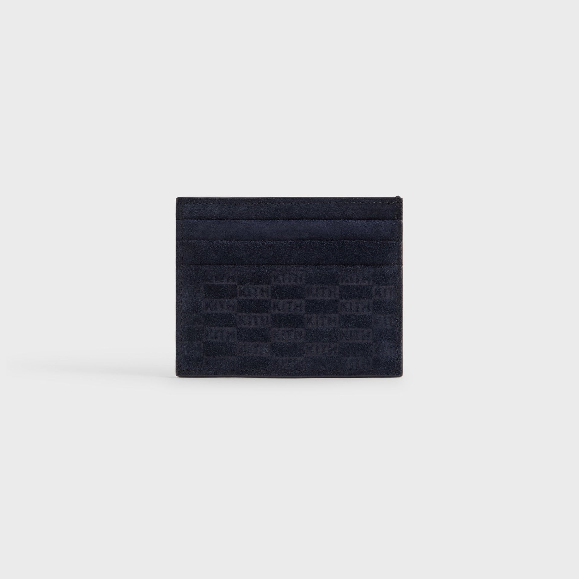 Kith Monogram Suede Card Holder - Ink