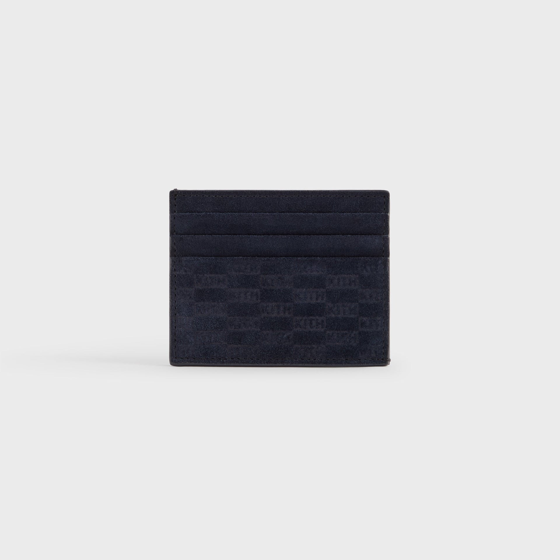 Kith Monogram Suede Card Holder - Ink