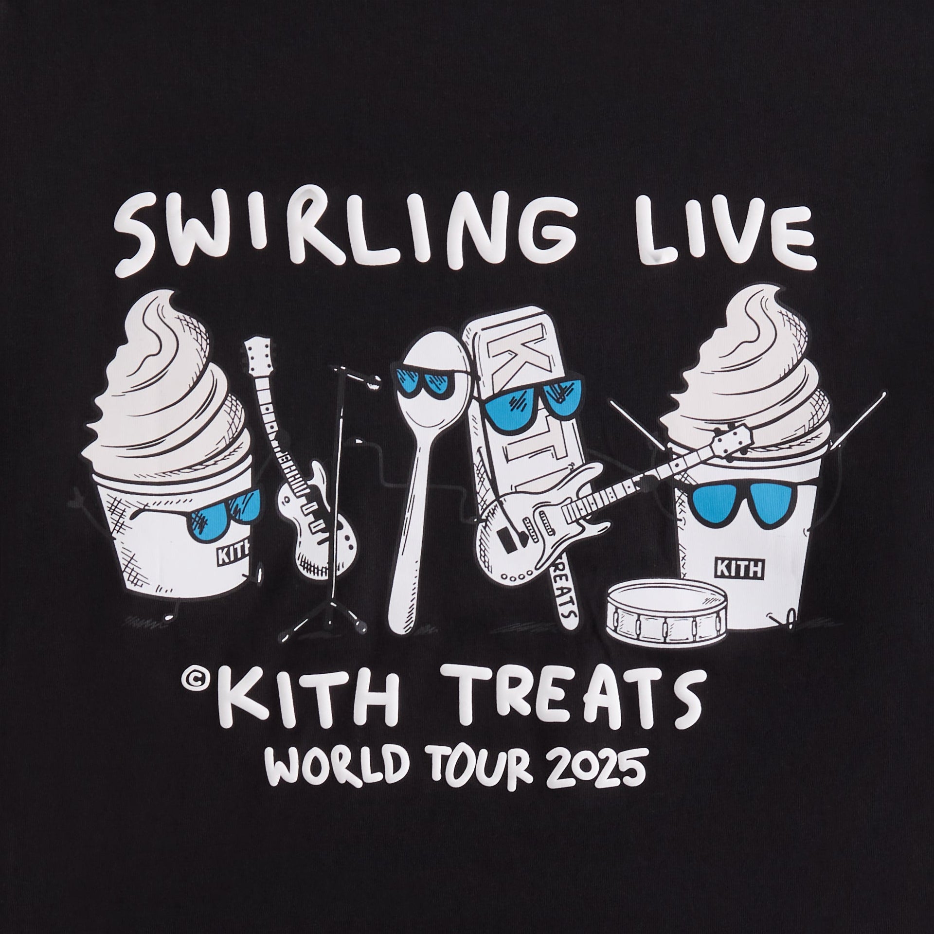 Kith Treats Swirling Live Tour Vintage Pocket Tee - Black
