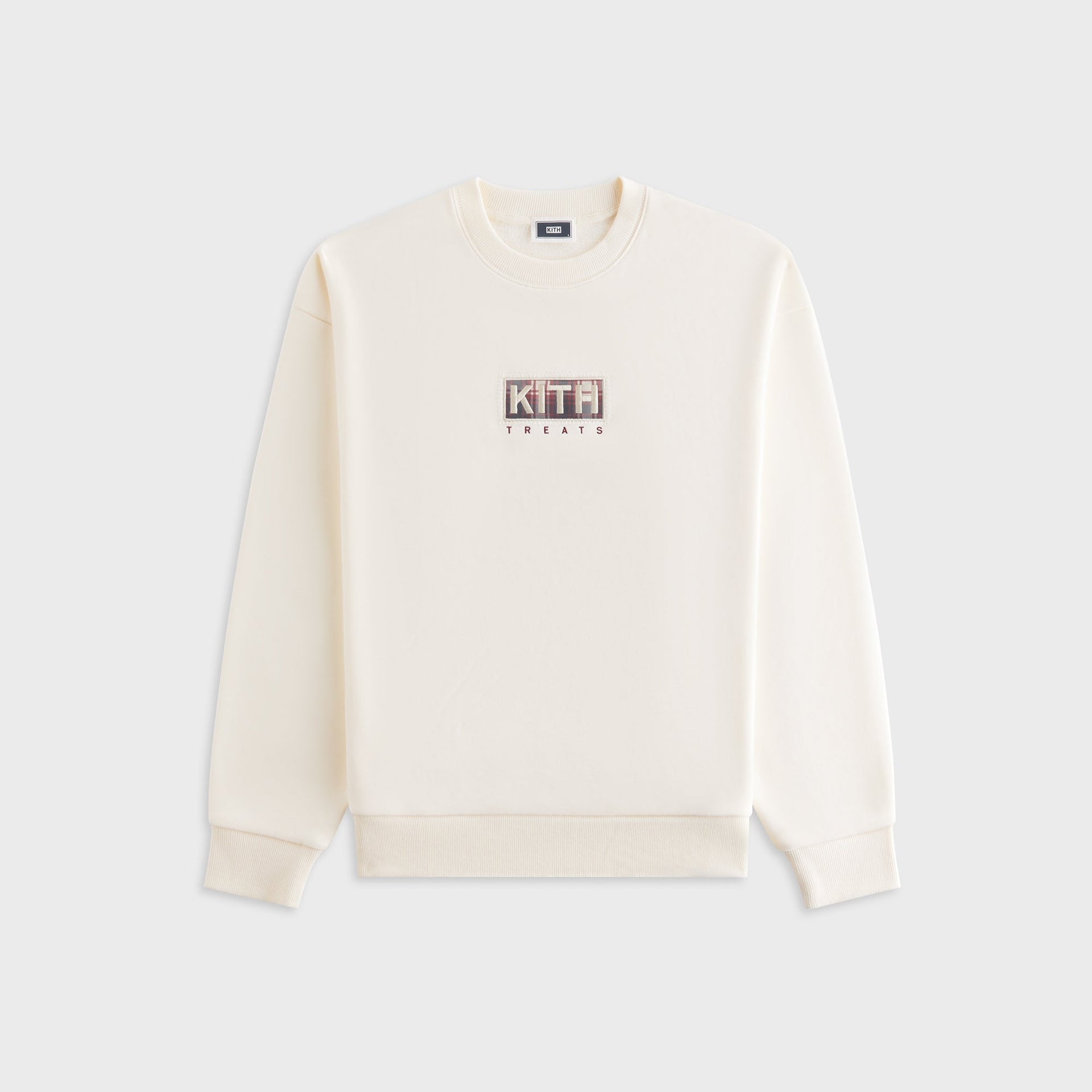Kith Treats Plaid Logo Nelson Crewneck - Sandrift