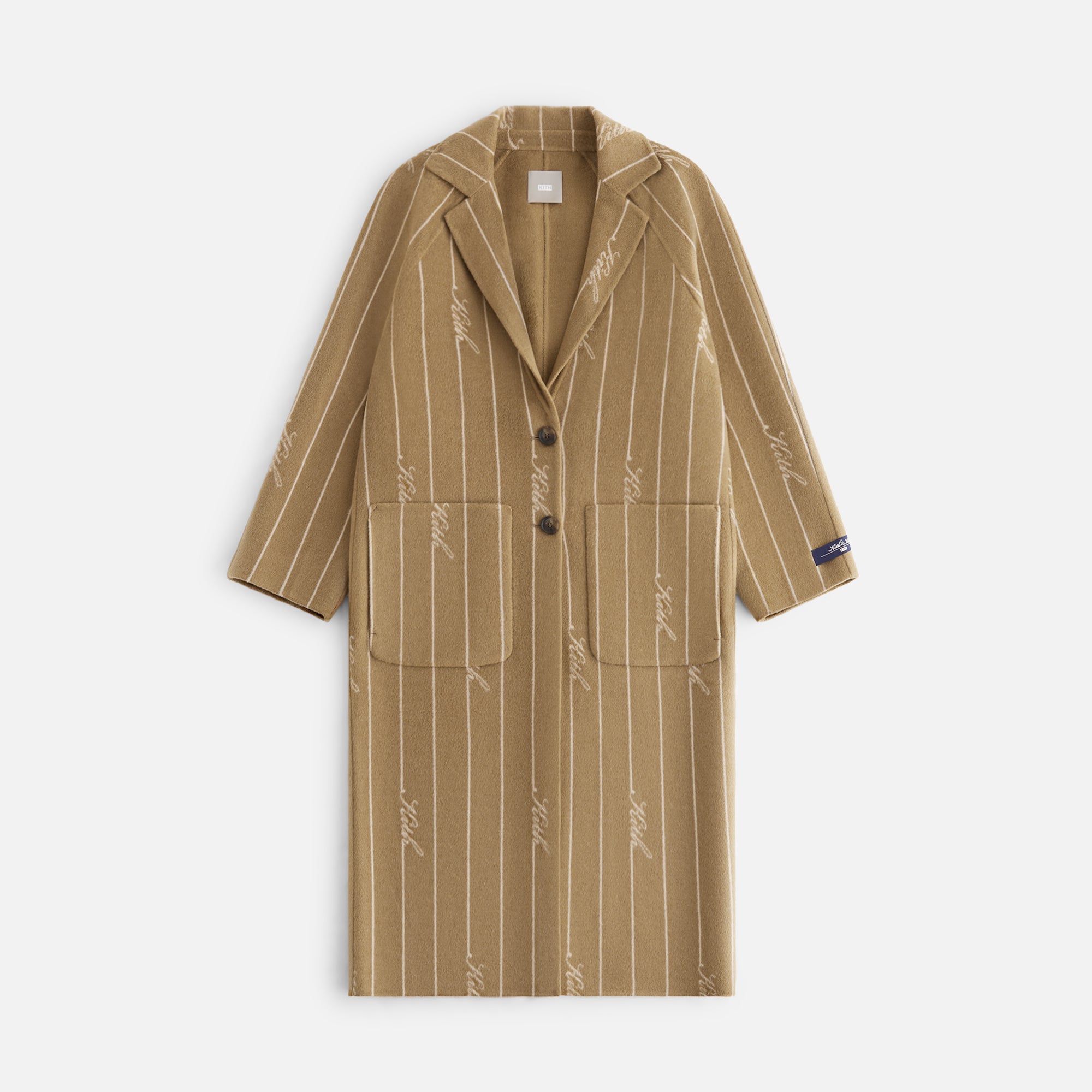 Kith Women Rory Logo Pinstripe Coat - Teak