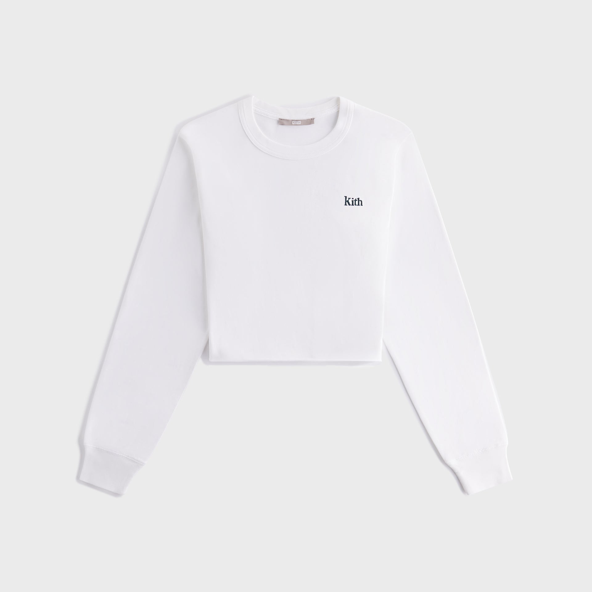 Kith Women Lucy Cropped Long Sleeve II Tee - White