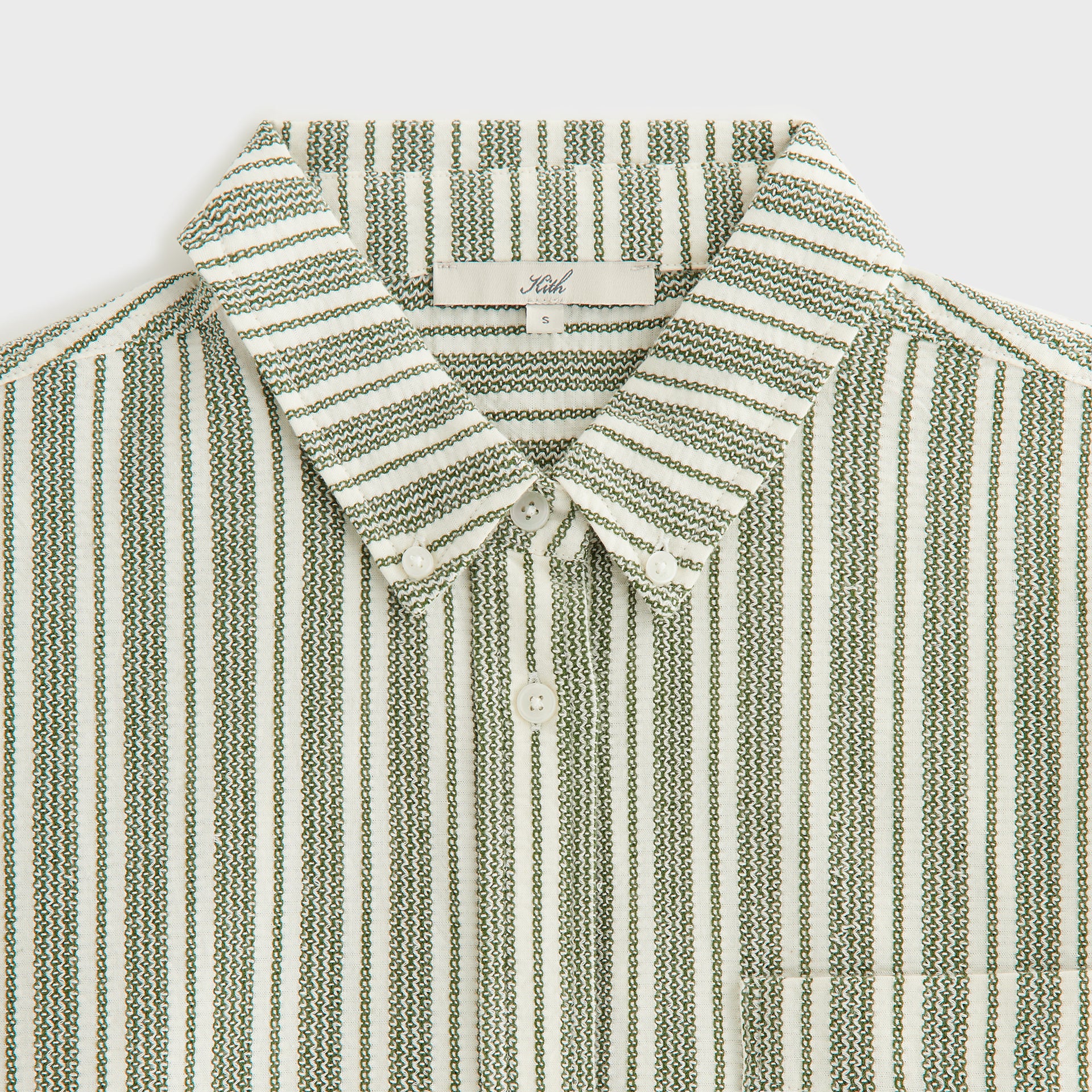 Kith Women Ora II Dobby Stripe Shirt - Turf