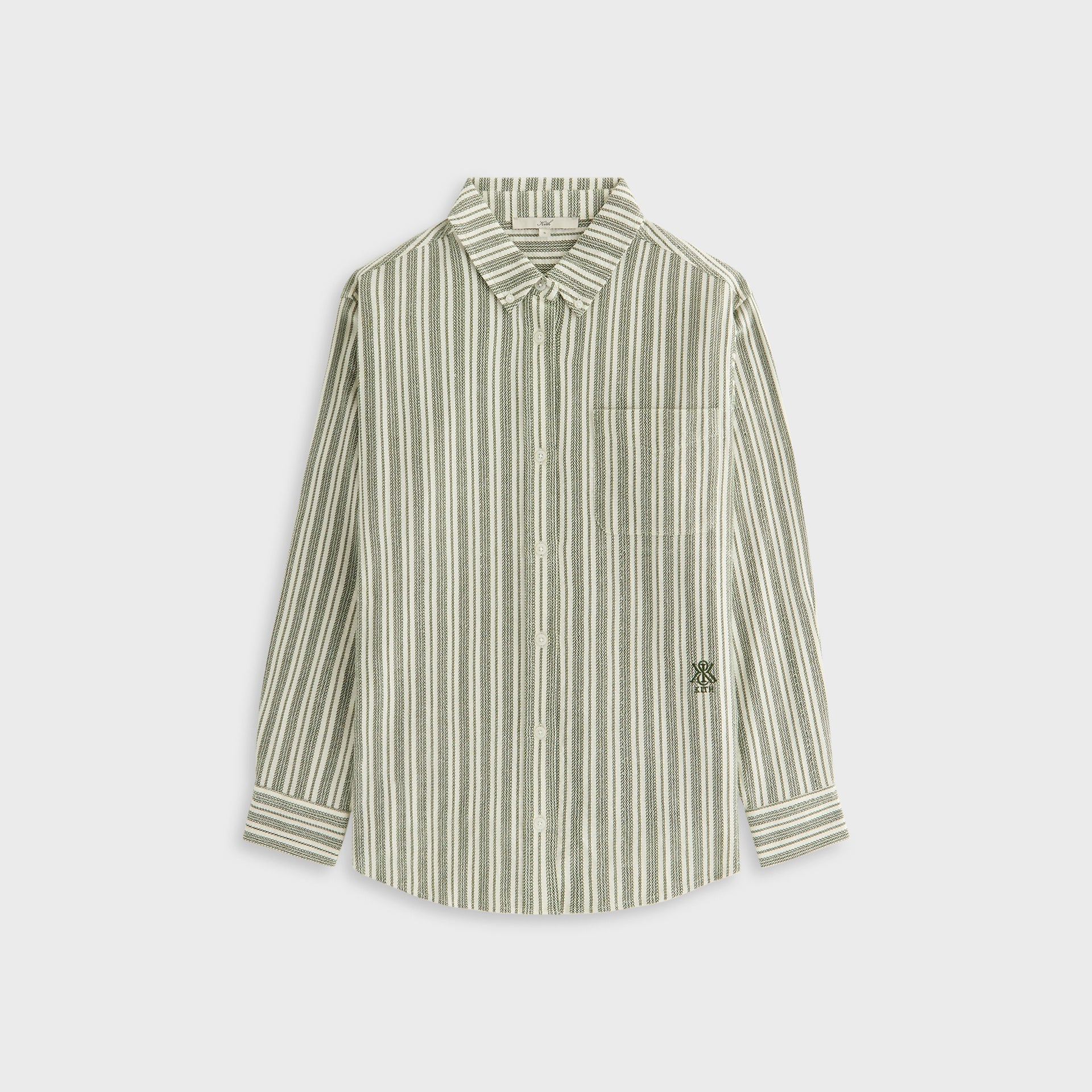 Kith Women Ora II Dobby Stripe Shirt - Turf