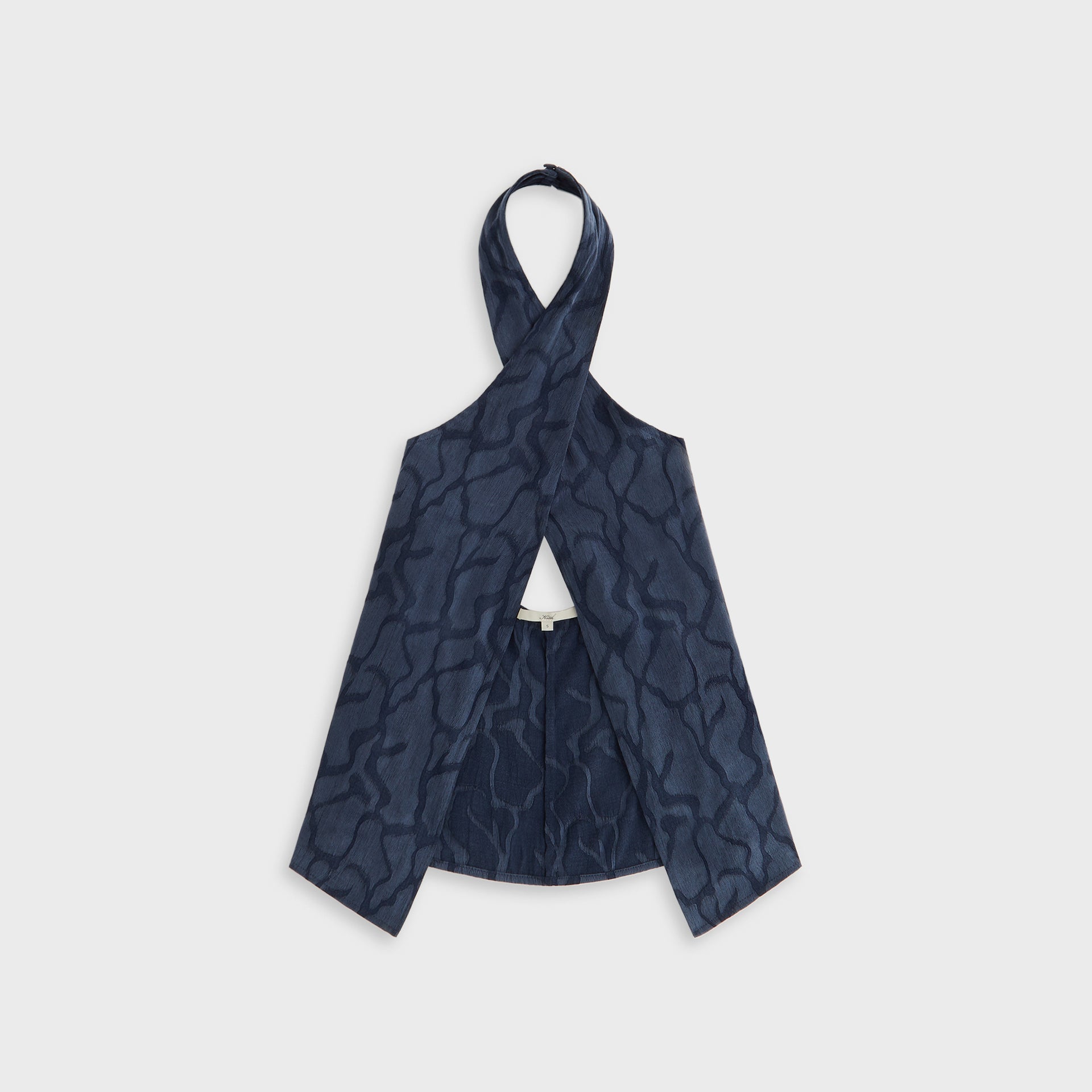 Kith Women Mika Wavy Jacquard Wrap Halter - Nocturnal