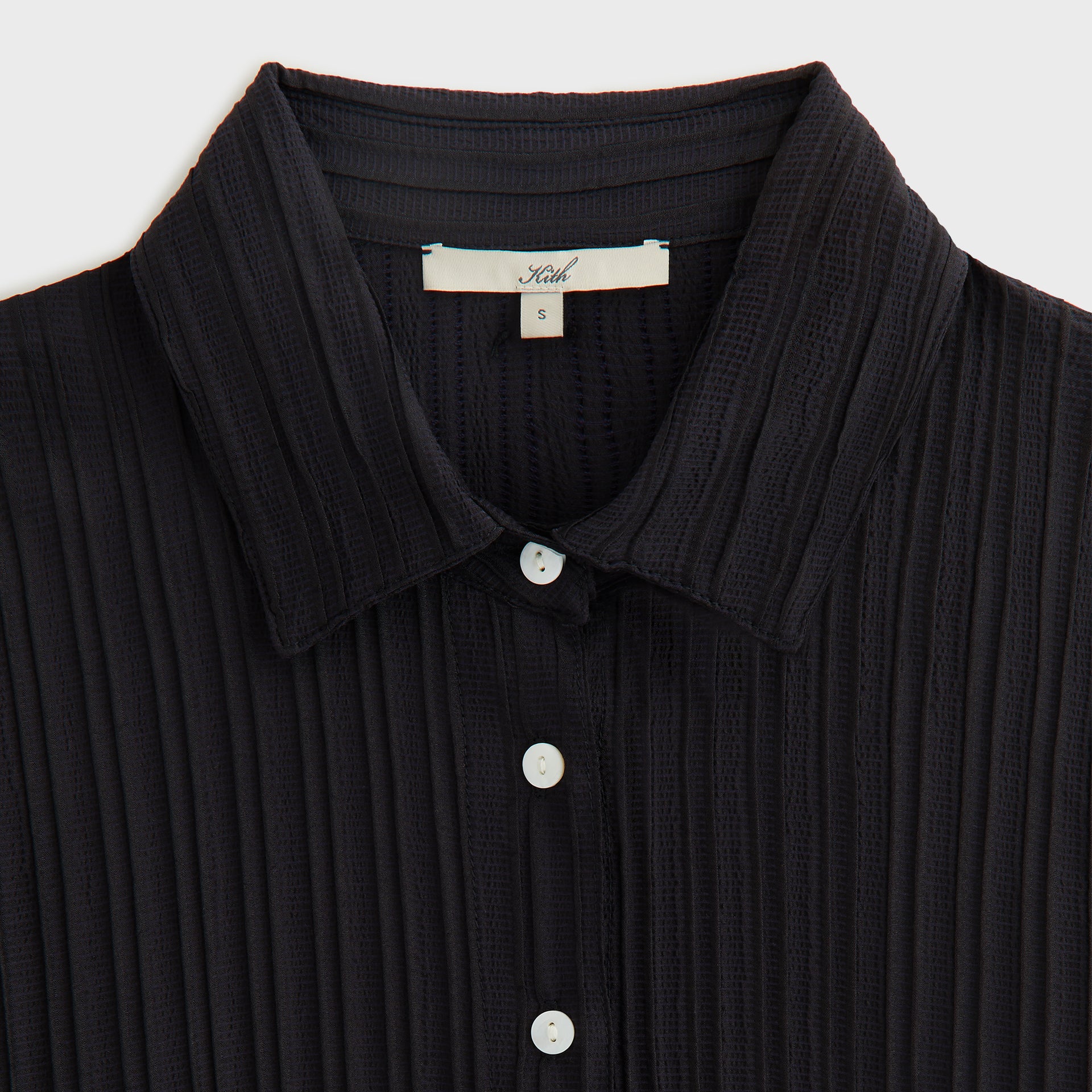 Kith Women Elvira Plisse Button Down Shirt - Ink