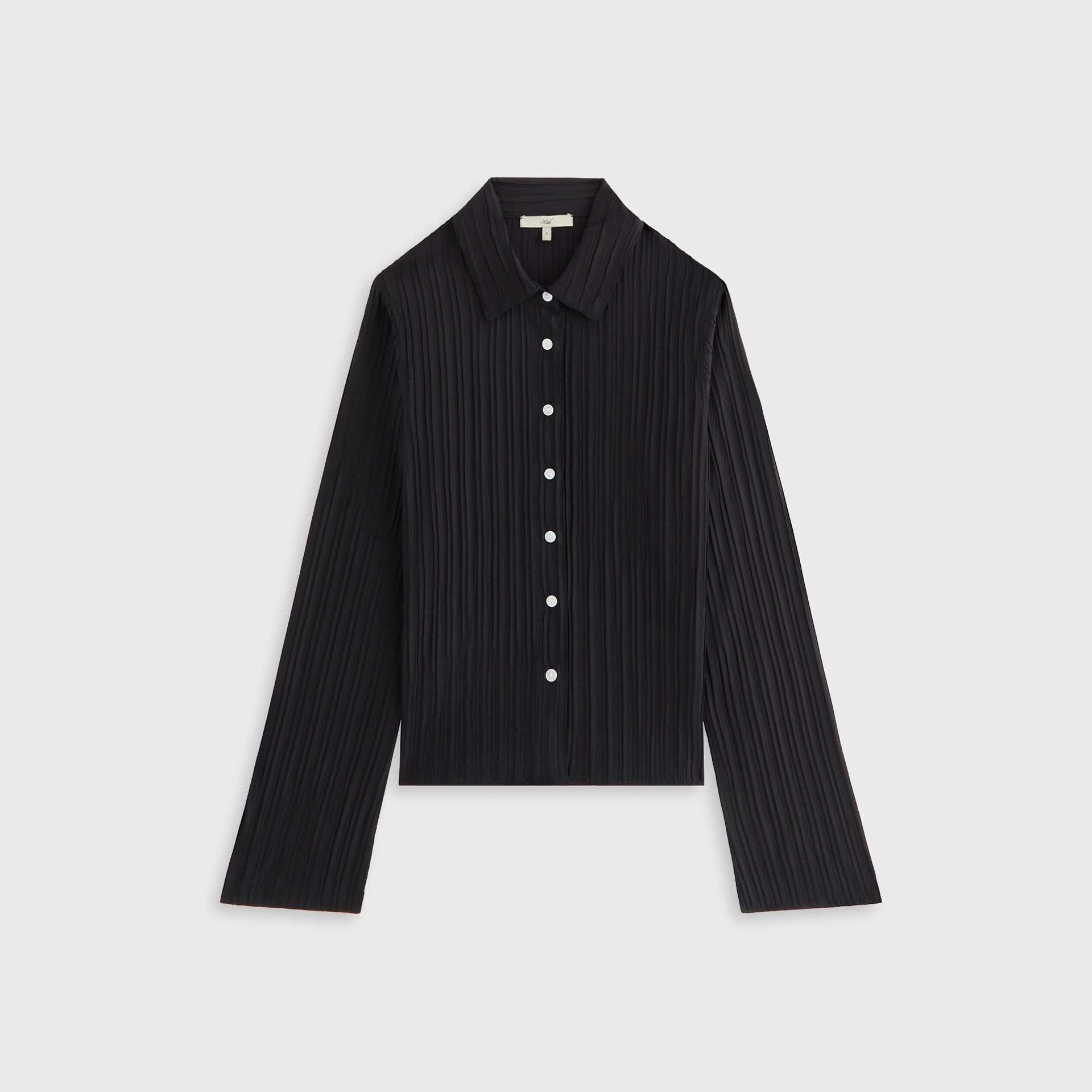 Kith Women Elvira Plisse Button Down Shirt - Ink