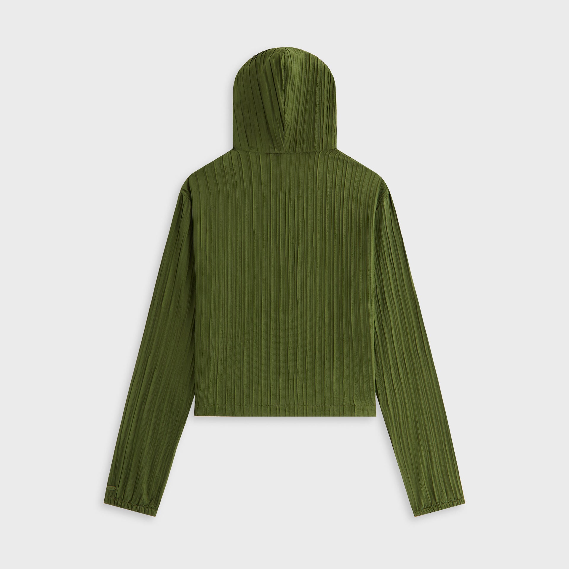 Kith Women Umi Plisse Drawstring Hoodie - Kelp