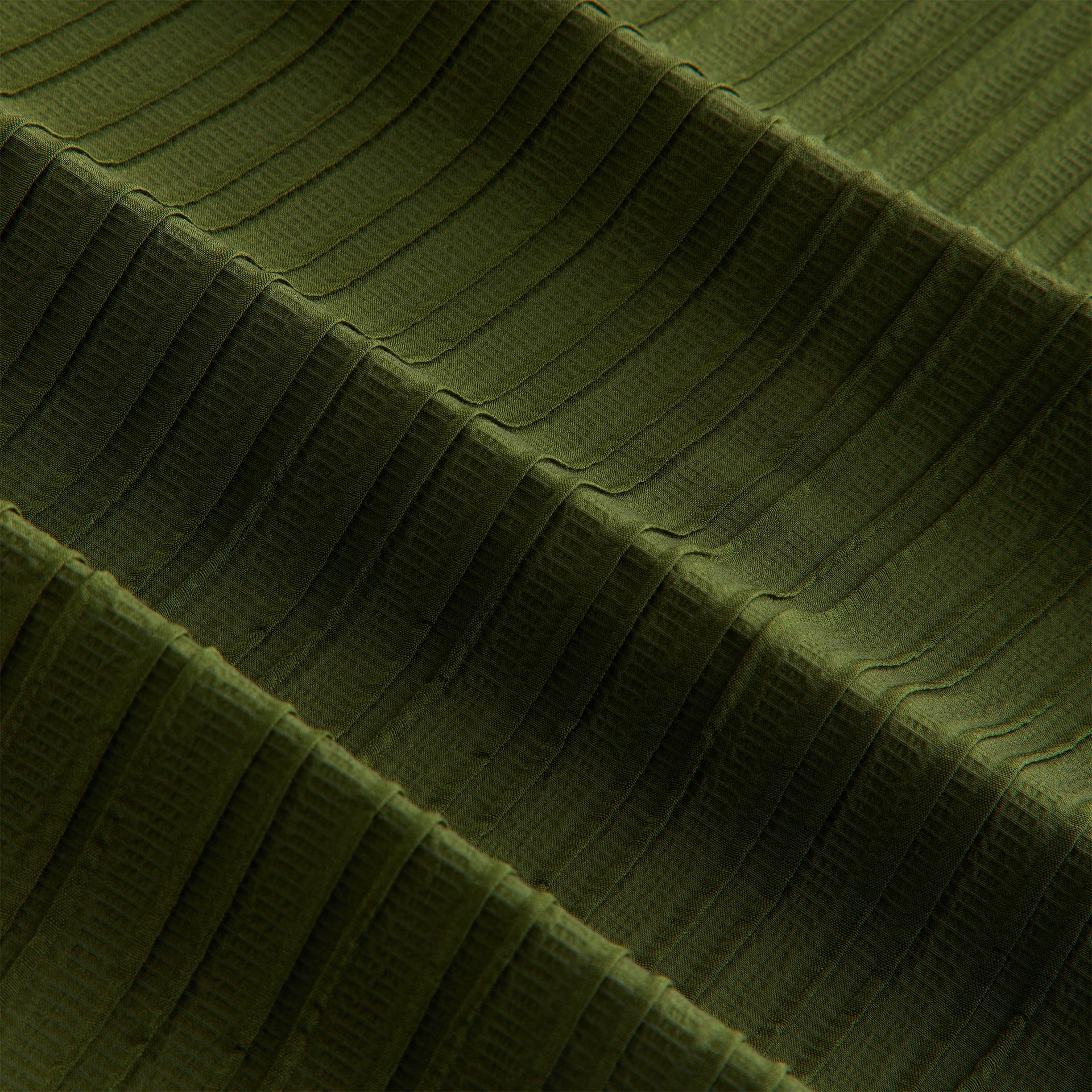 Kith Women Umi Plisse Drawstring Hoodie - Kelp