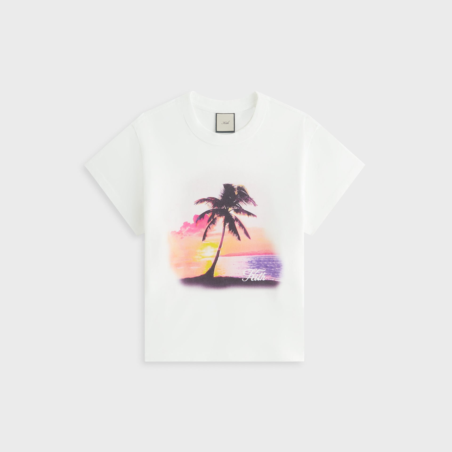 Kith Women Sunset Palm Mulberry Vintage Tee - White