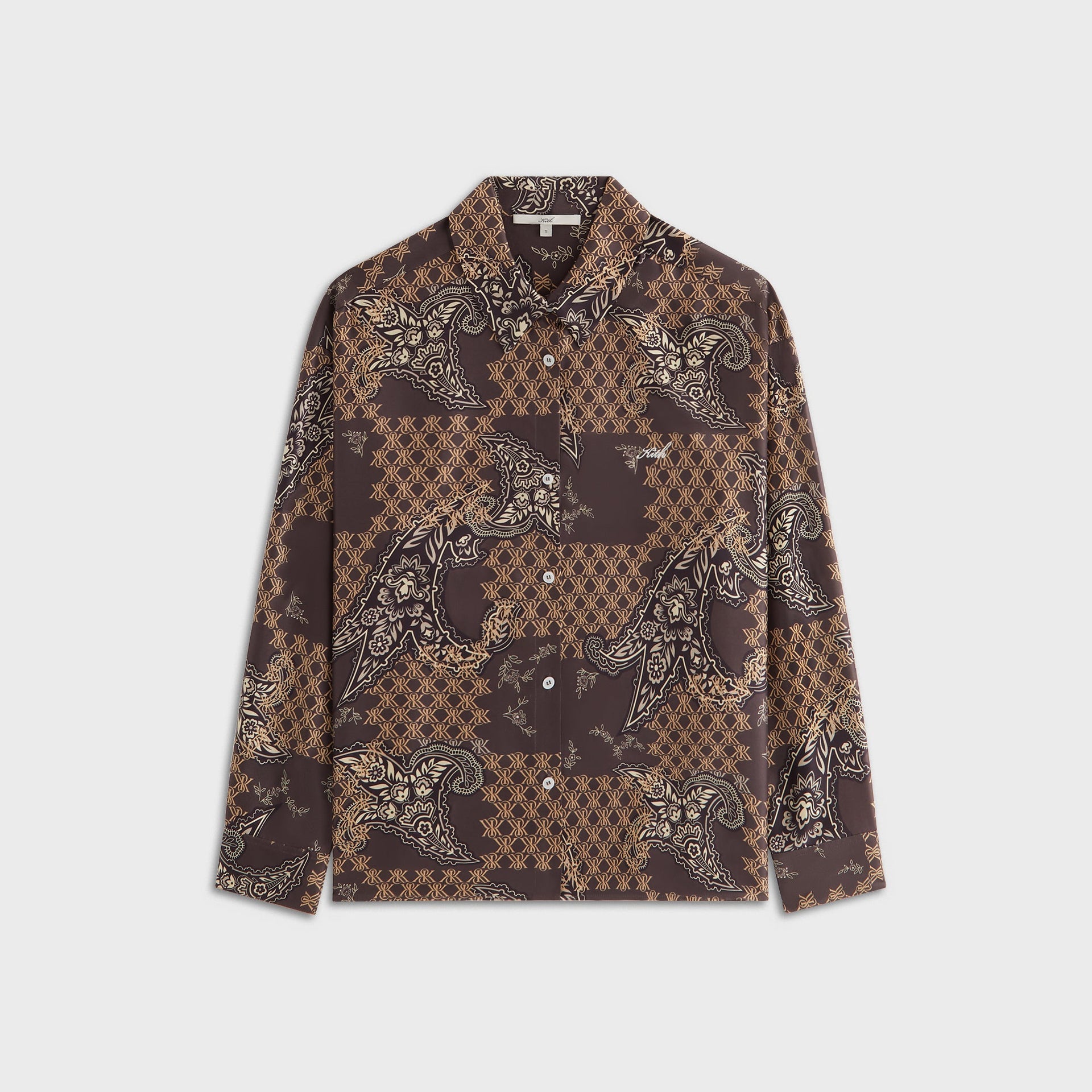 Kith Women Siena Crest Paisley Shirt - Brew