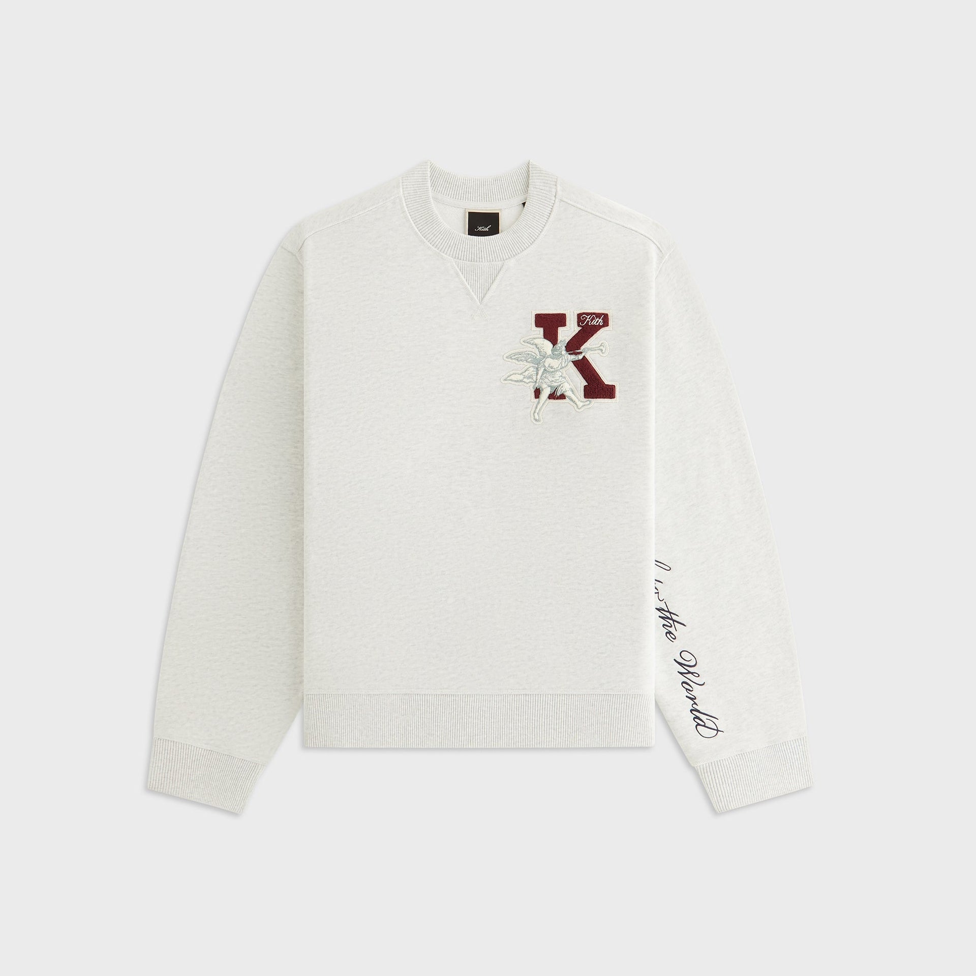 Kith Women Ashwin NY to the World Crewneck - Light Heather Grey