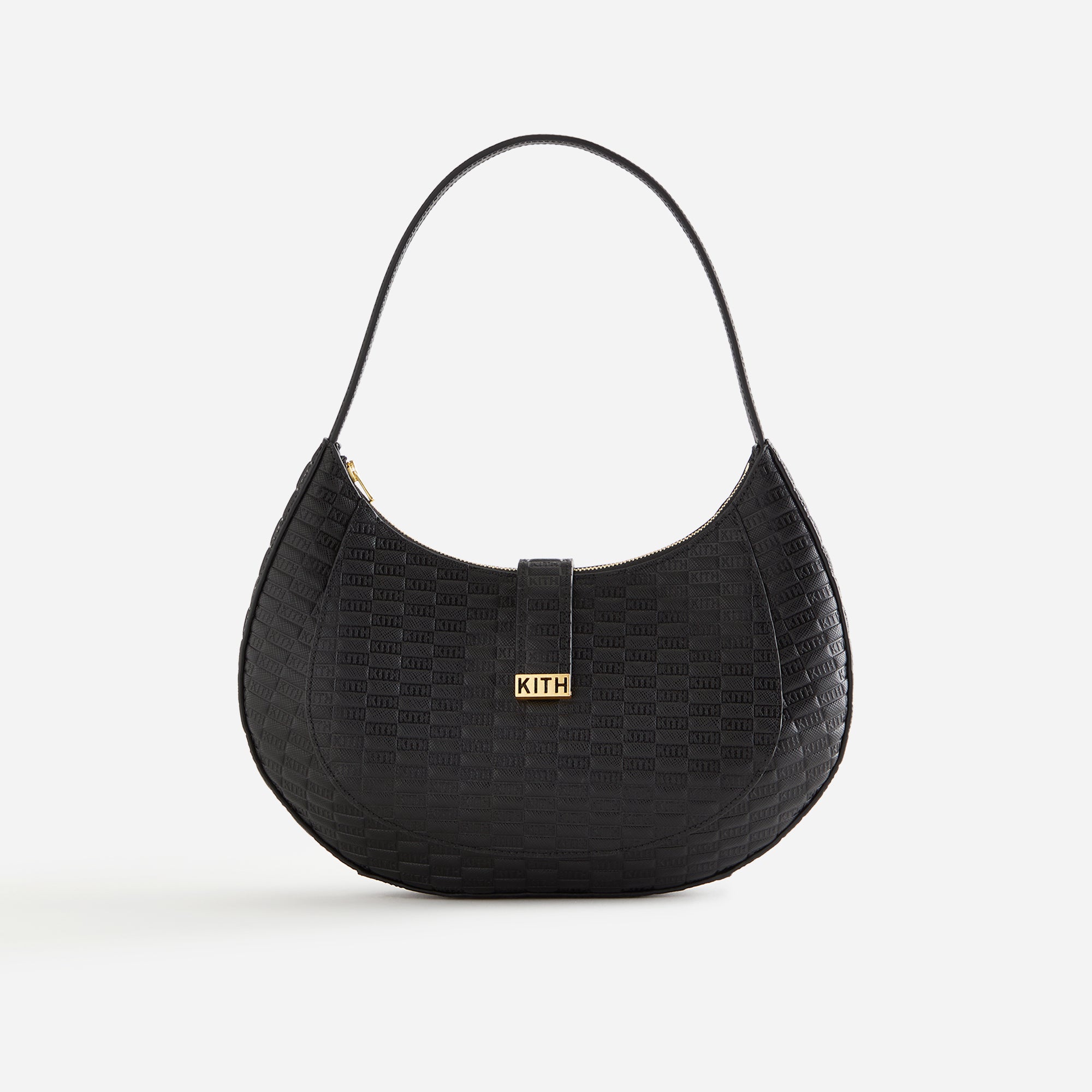 Kith Women Saffiano Saddle Bag in Kith Monogram - Black