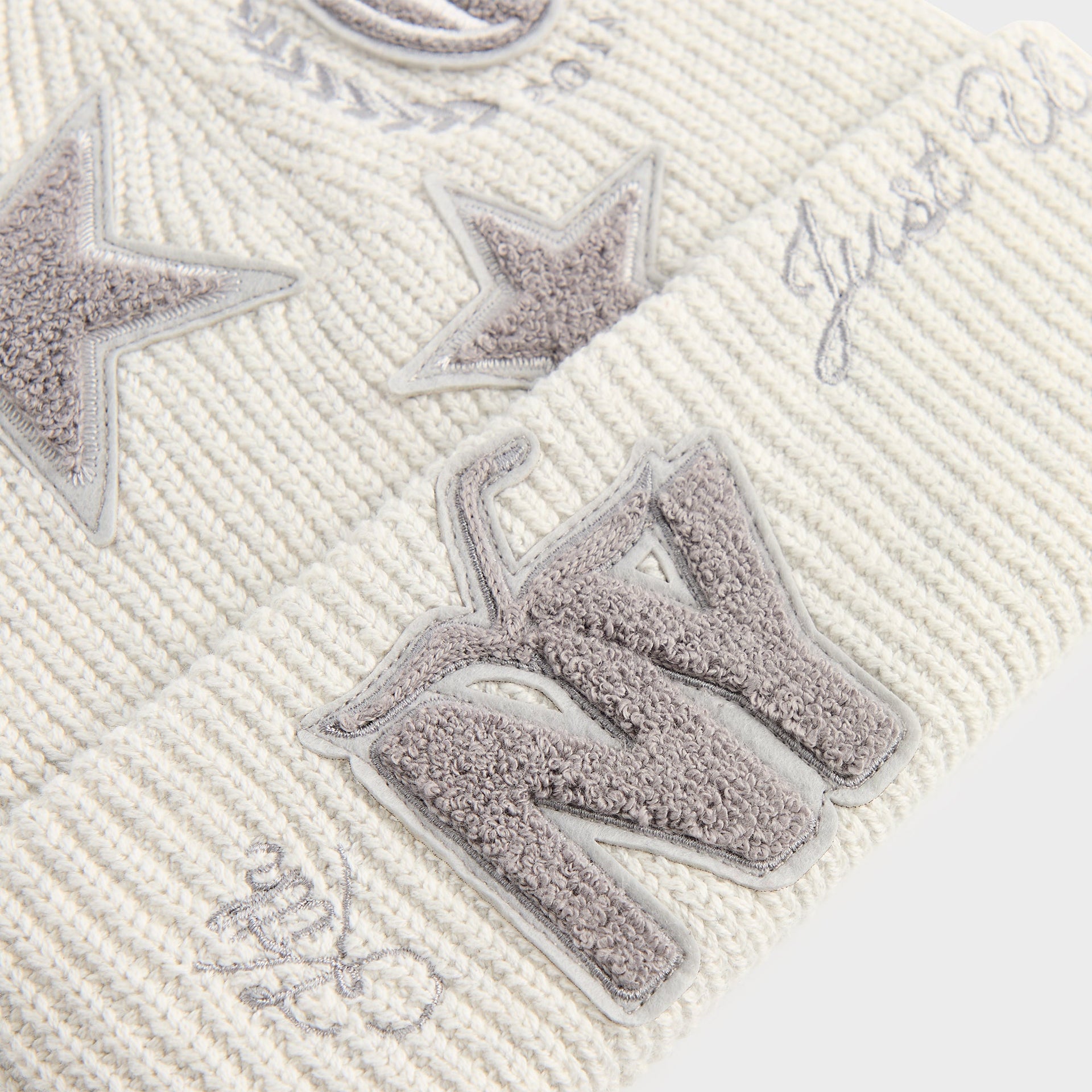 Kith Women Mia Beanie With Patches - Light Heather Grey