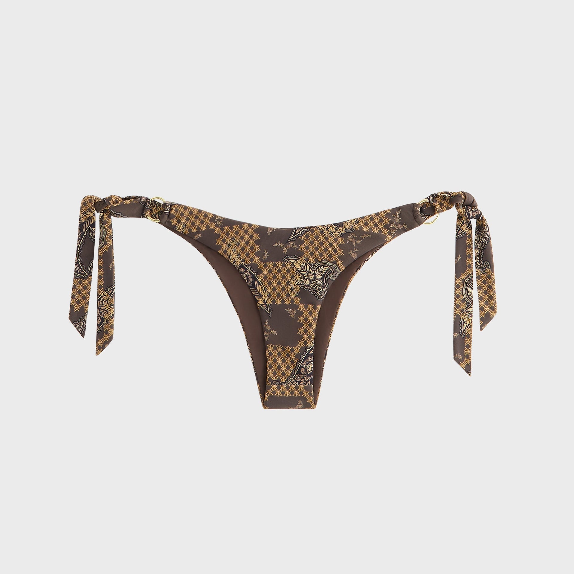 Kith Women Iris Crest Paisley Tie Bottom - Brew