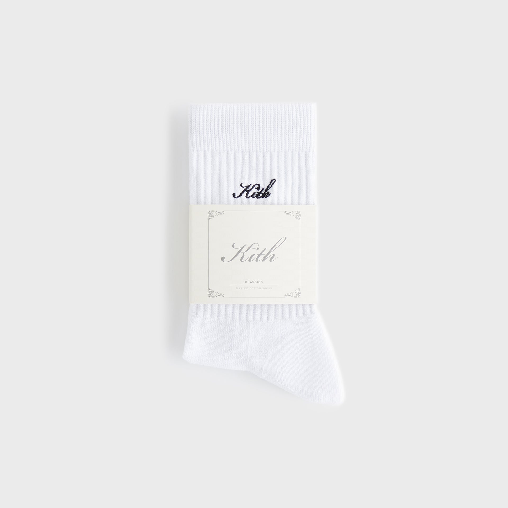 Kith Women Script Classic Crew Socks - White