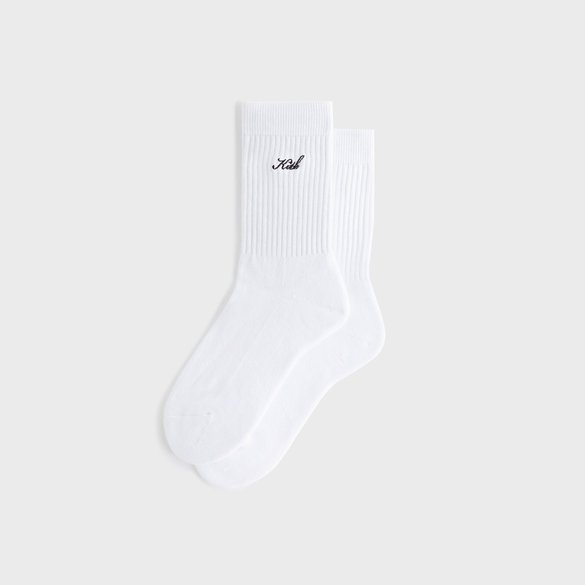 Kith Women Script Classic Crew Socks - White