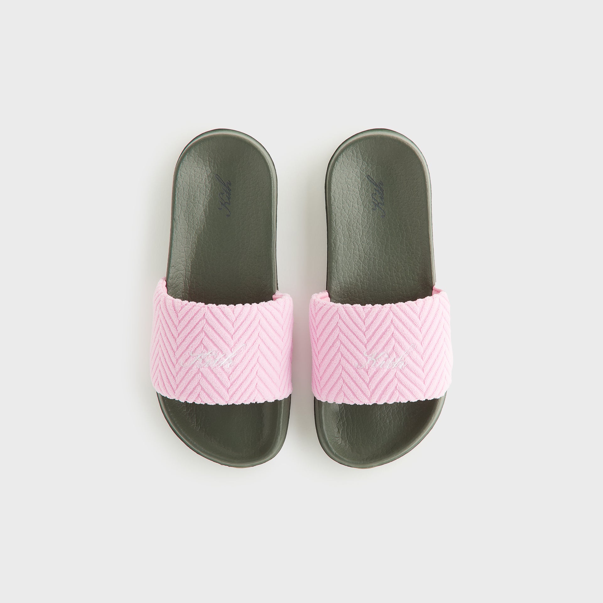 Kith Women Herringbone Terry Slides - Bubble