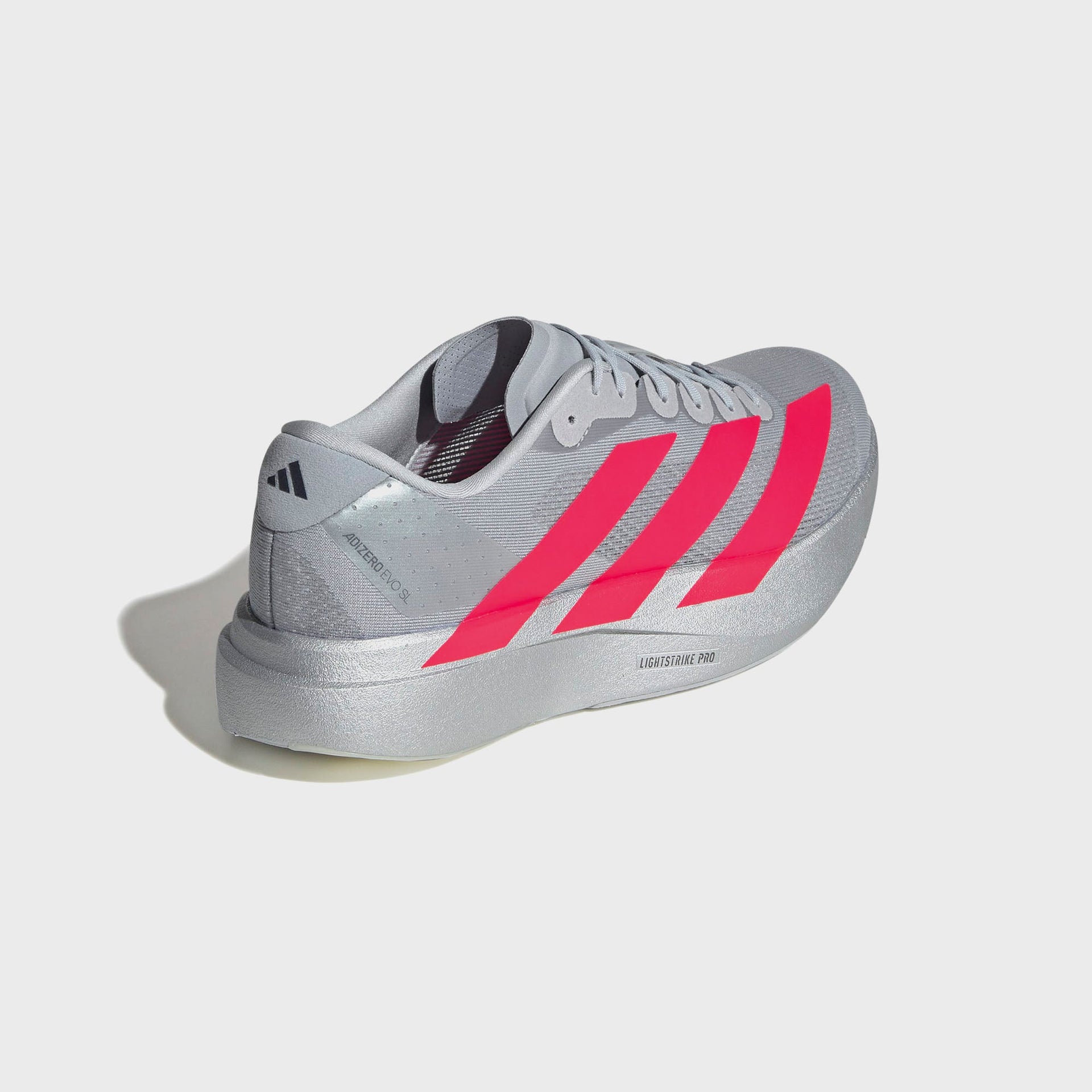 adidas Adizero EVO SL - Silver Metallic / Lucid Red / Iron Metallic