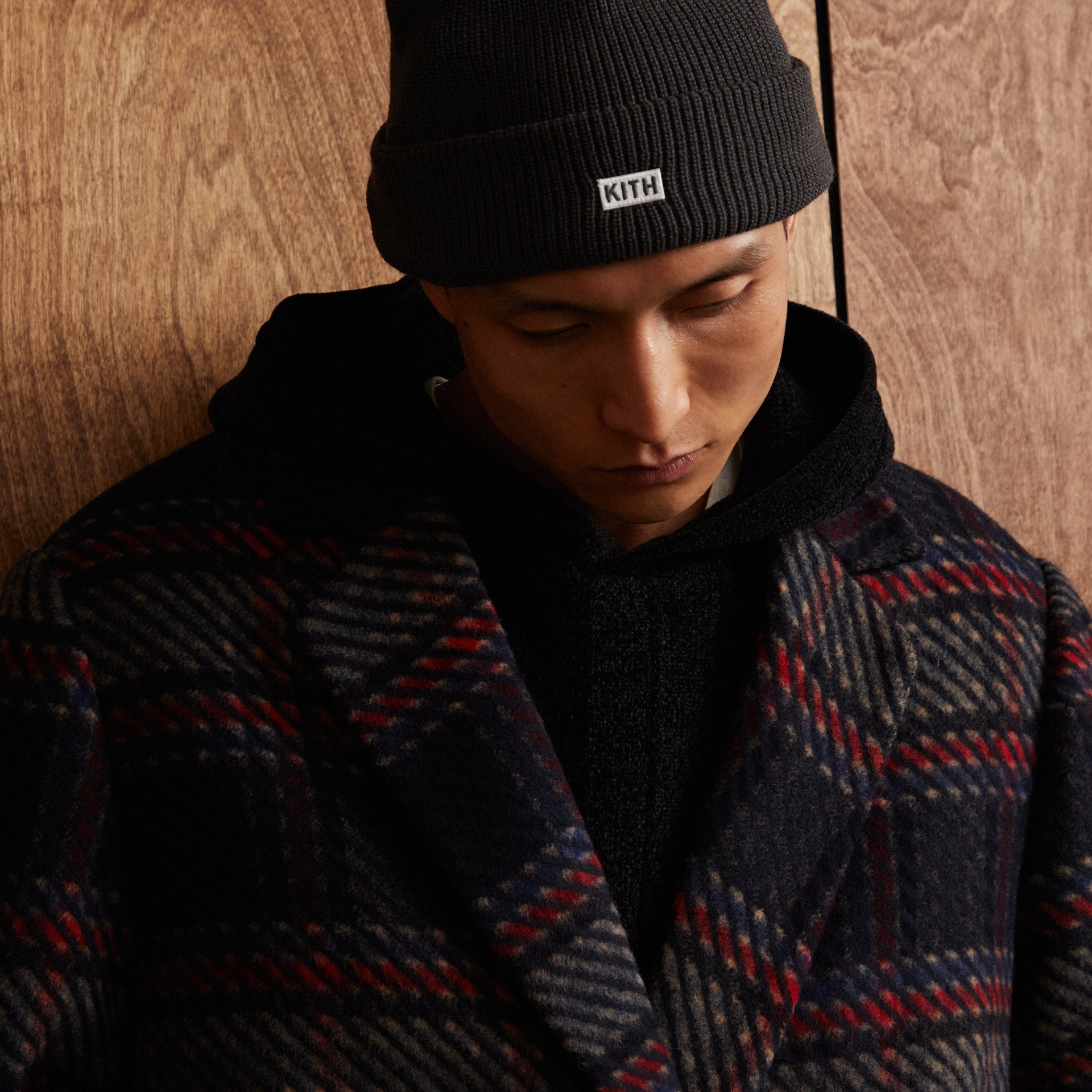 Kith for Bergdorf Goodman Plaid Double Breasted Royce Coat - Nocturnal