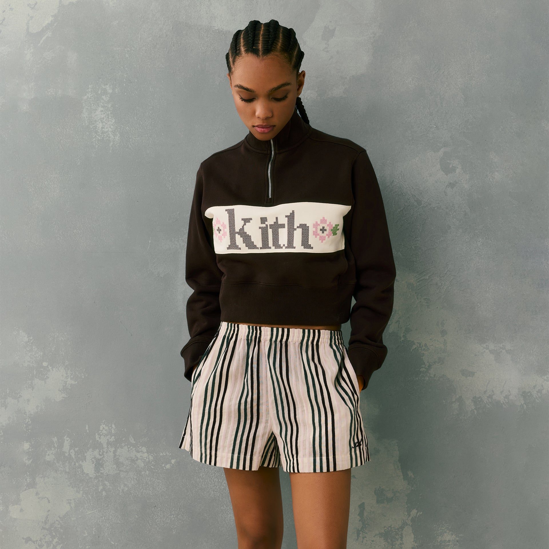 Kith Women Hunter II Needlepoint 1/4 Zip - Incognito