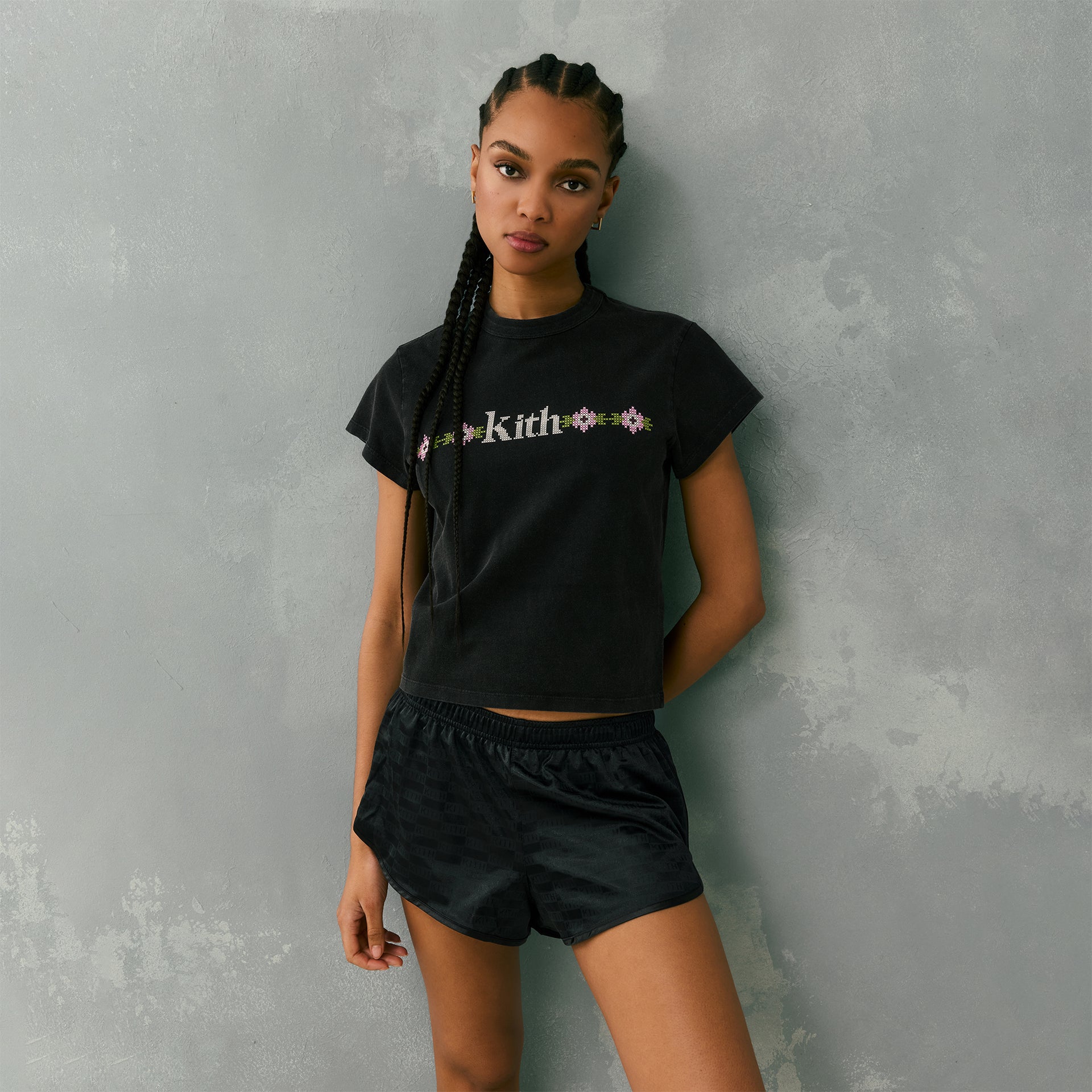 Kith Women Mulberry Needlepoint Vintage Tee - Black