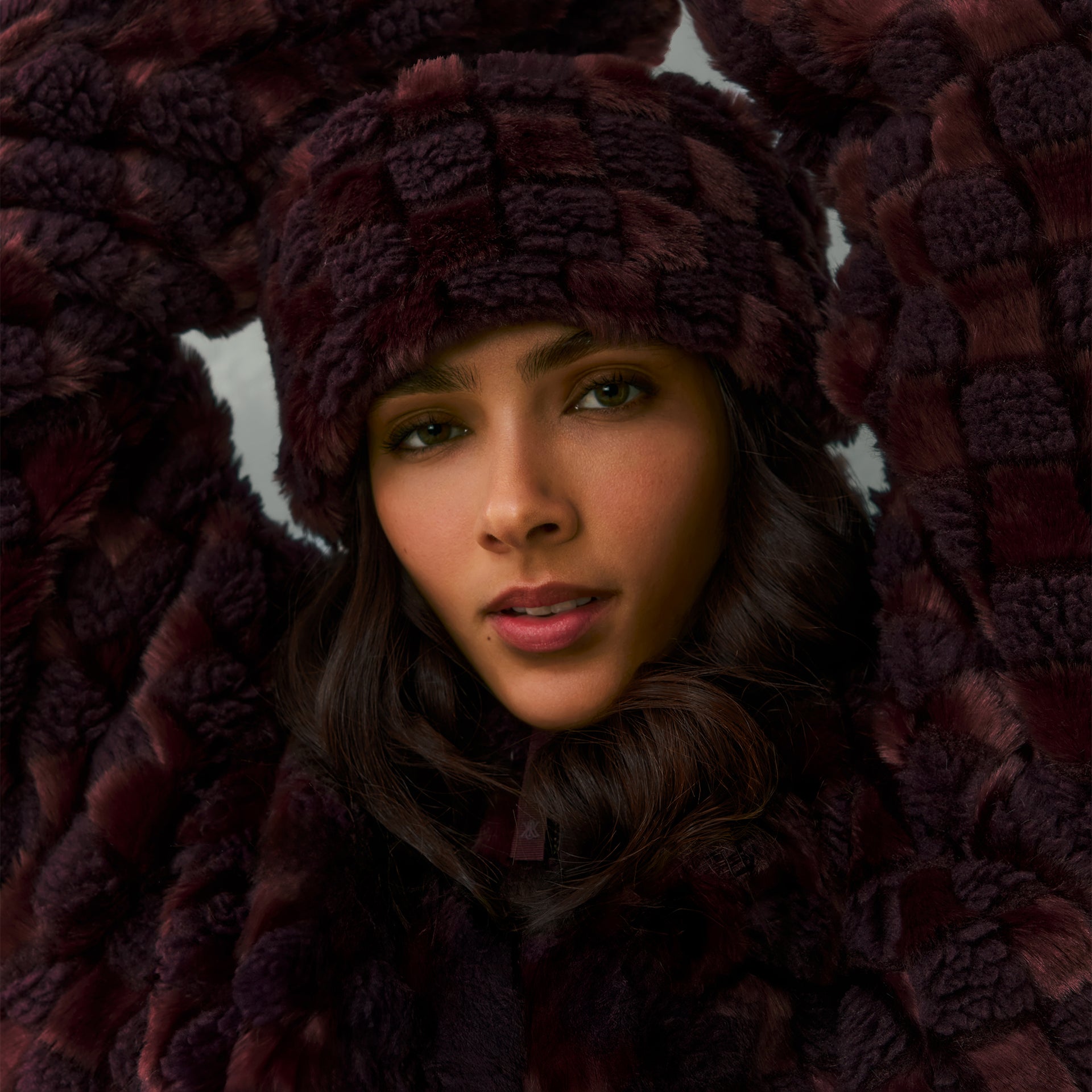 Kith Women Jacquard Fur Headband - Magma