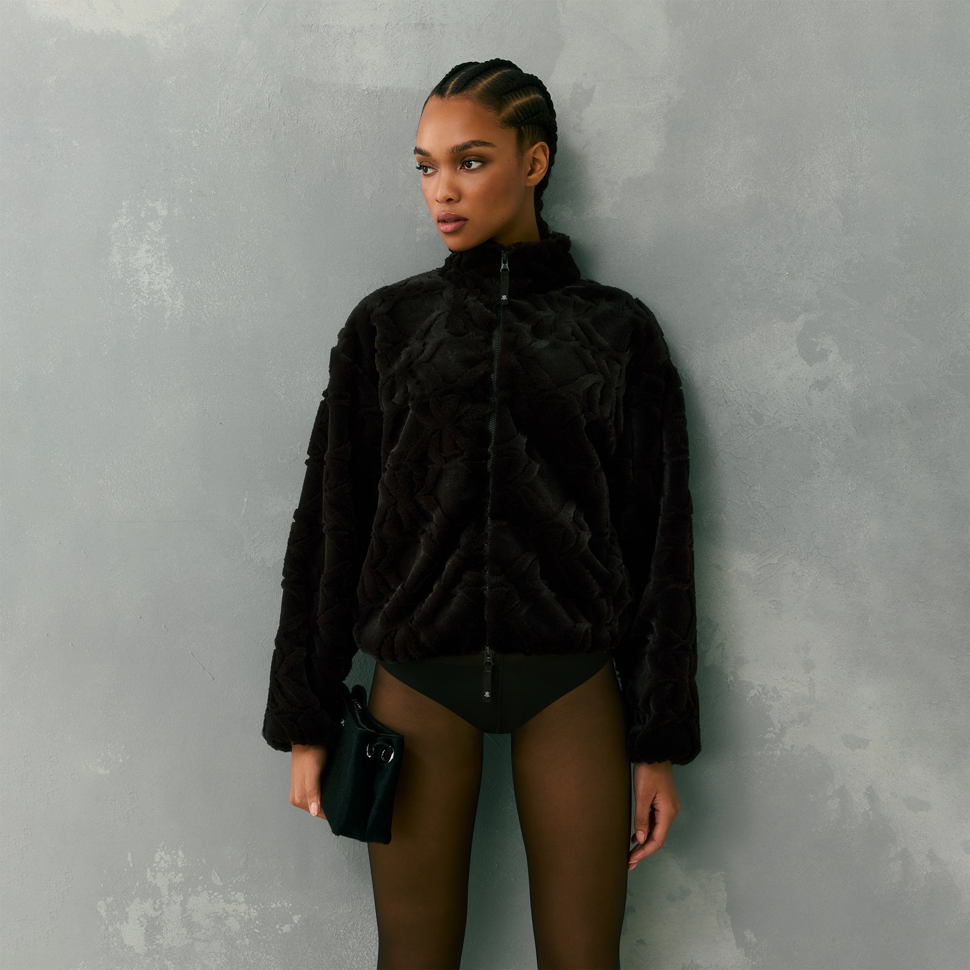 Kith Women Waverly II Crest Fur Jacket - Incognito