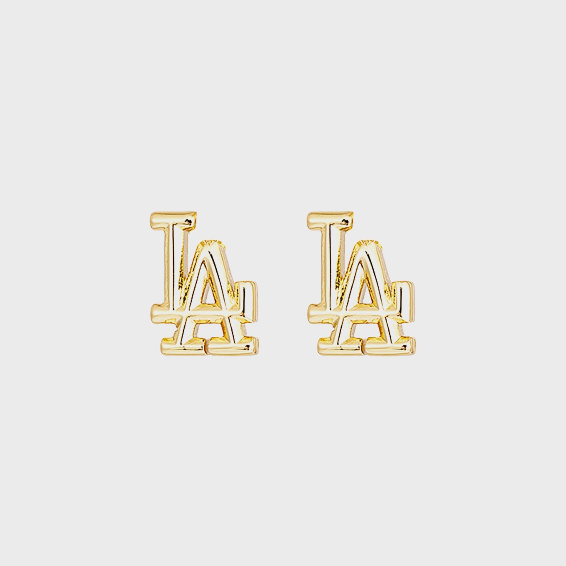 Luv AJ The LA Logo Stud Earrings - Gold