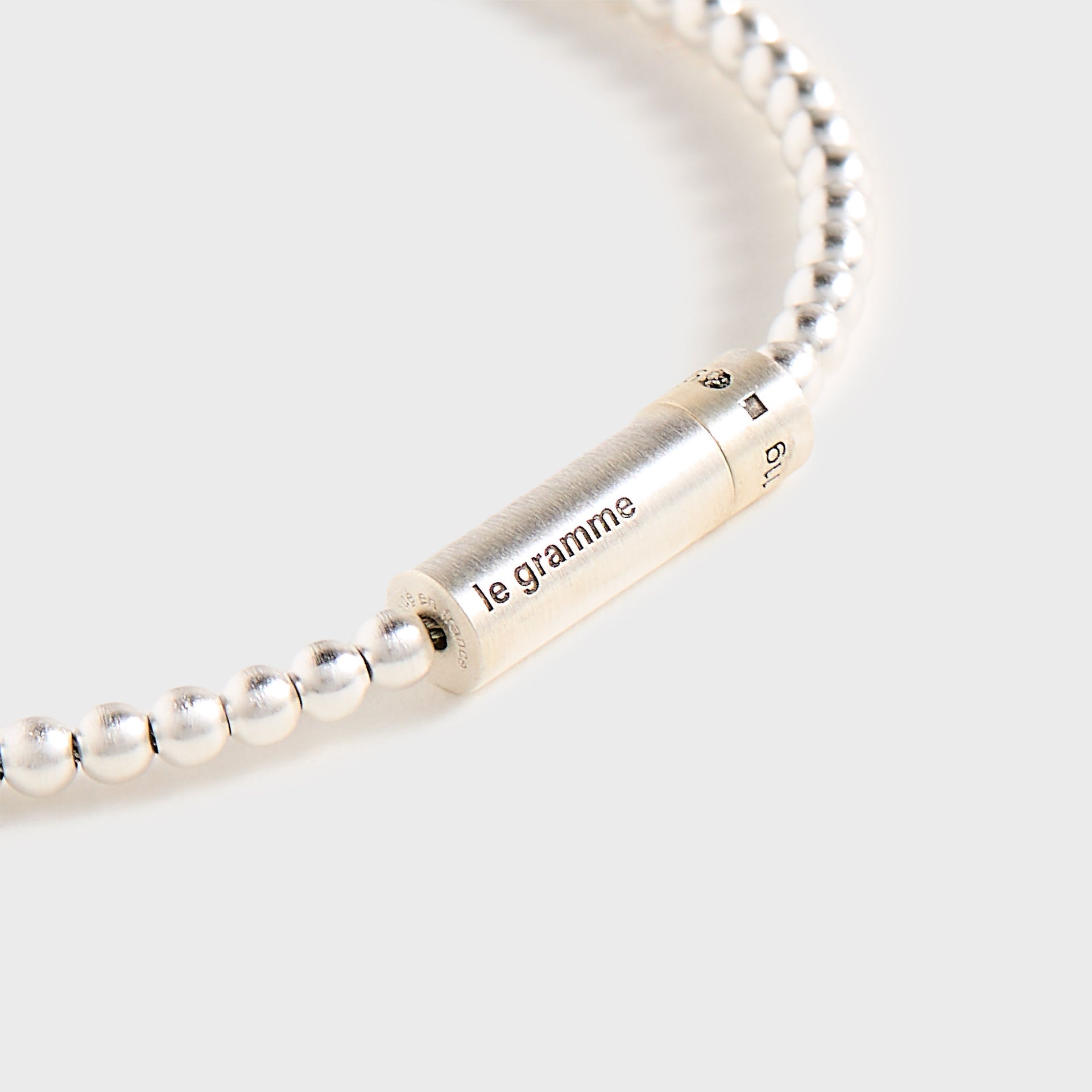 Le Gramme 11g Bead Bracelet - Silver