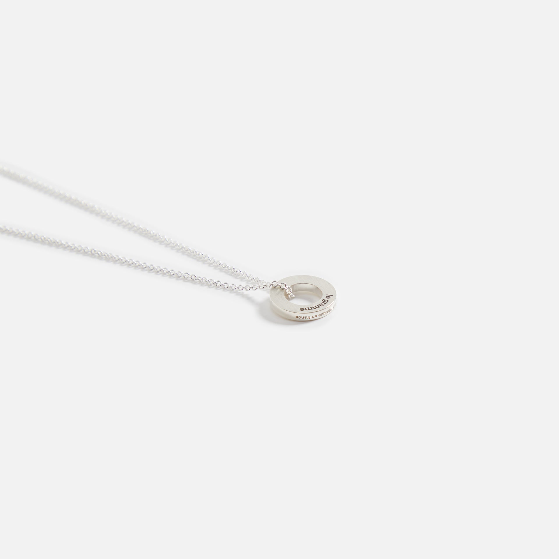 Le Gramme 1.1 Circle Pendant Brushed Silver 925 in Silver