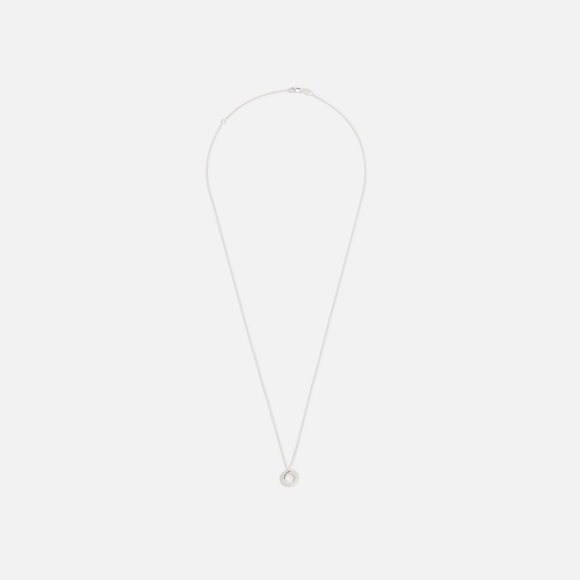 Le Gramme 1.1 Circle Pendant Brushed Silver 925 in Silver