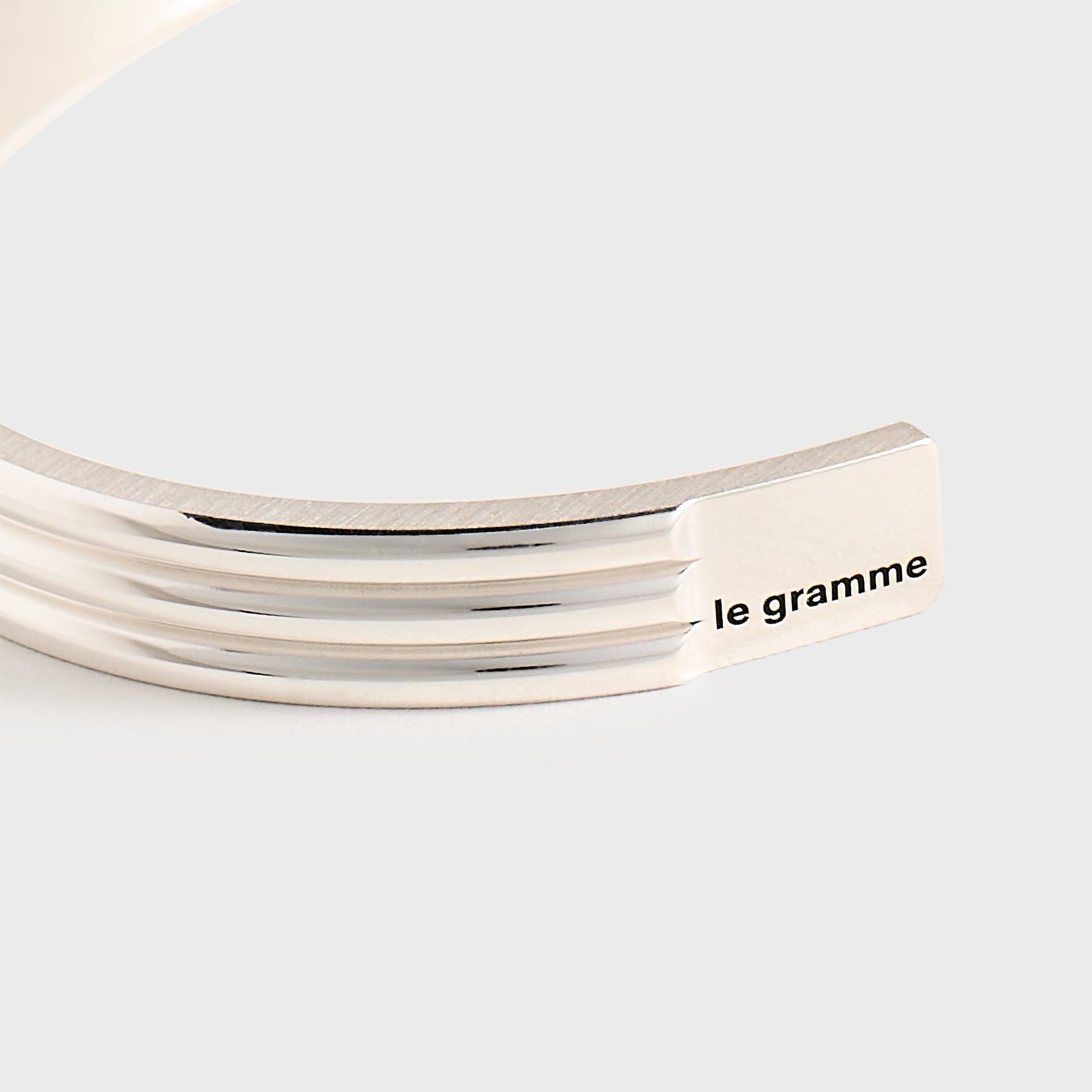 Le Gramme 30 Grammes Godron Bracelet Polished in Silver