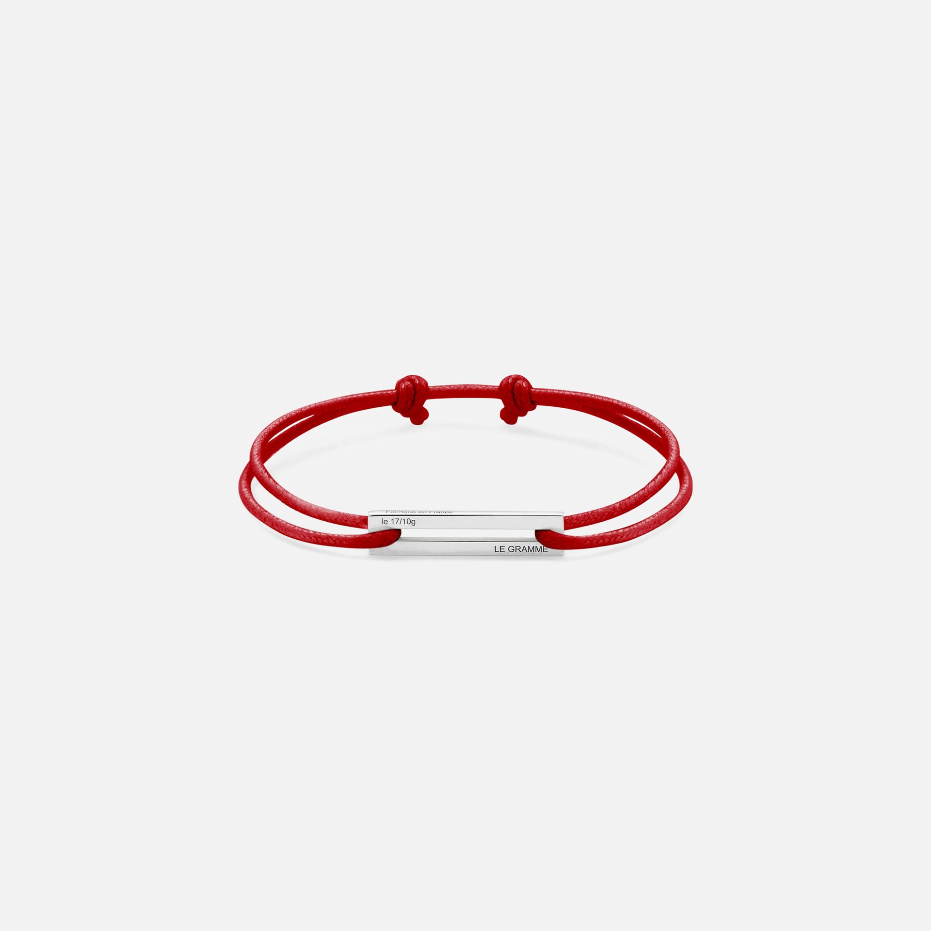 Le Gramme 1.7g Cord Bracelet - Red