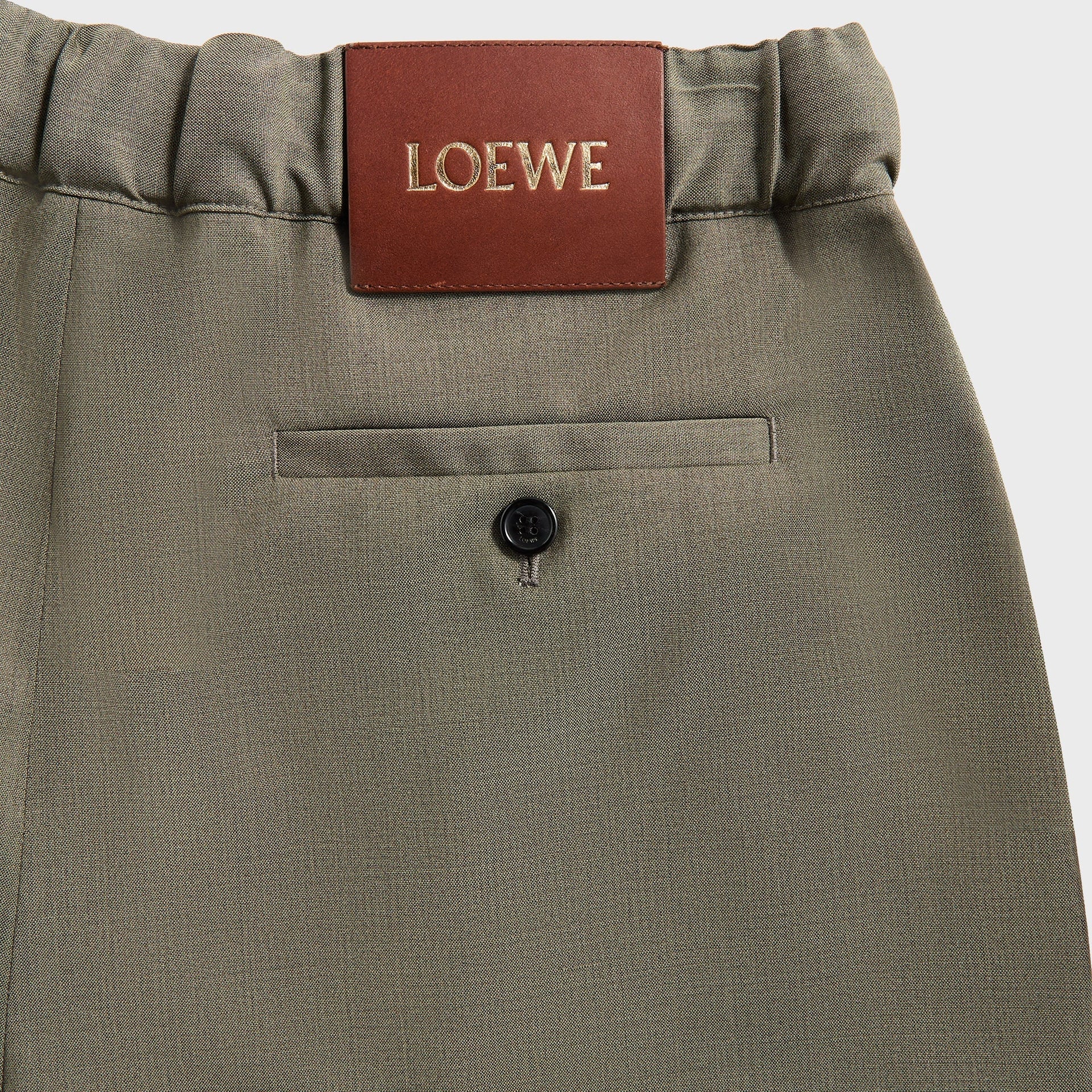Loewe Drawstring Trousers in Khaki Green