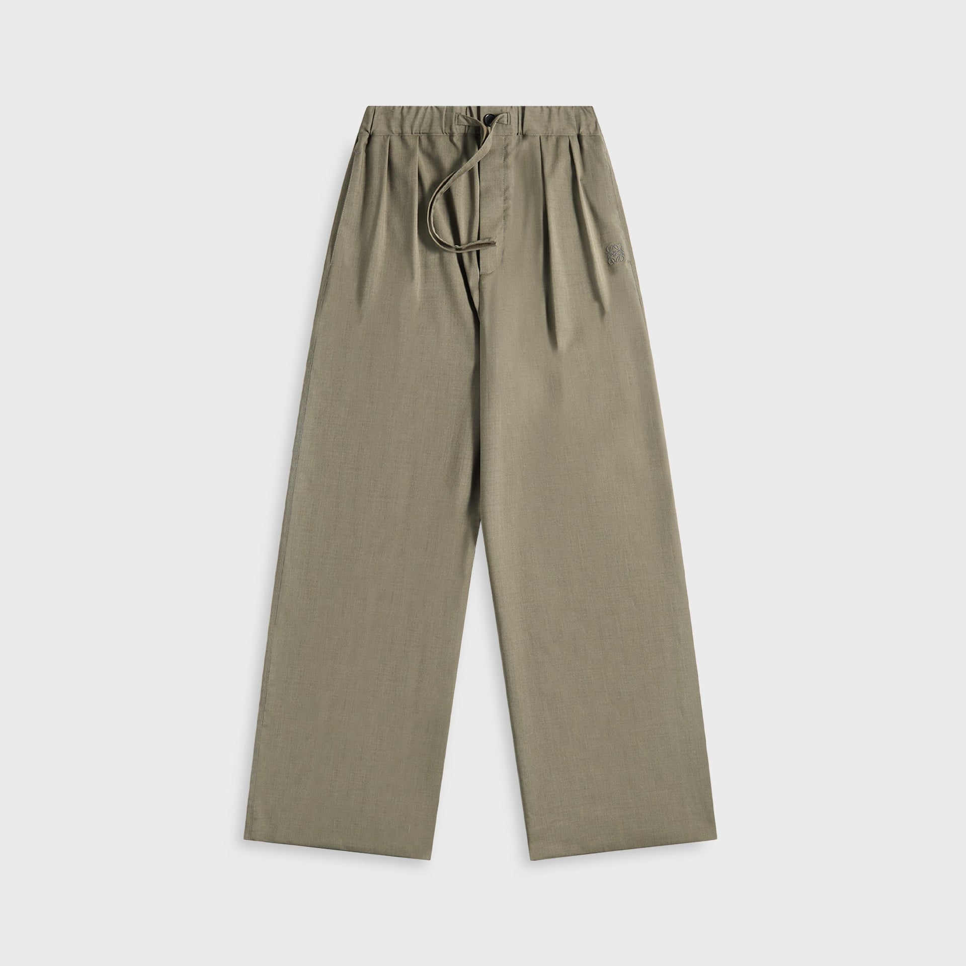 Loewe Drawstring Trousers in Khaki Green