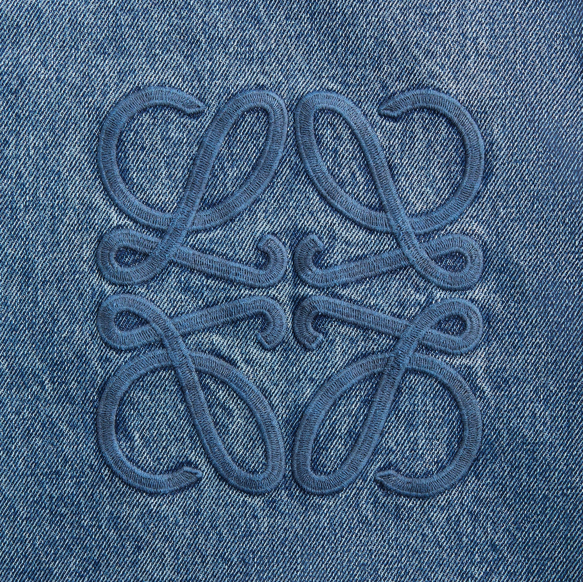 Loewe Anagram Baggy Jeans - Mid Blue Denim