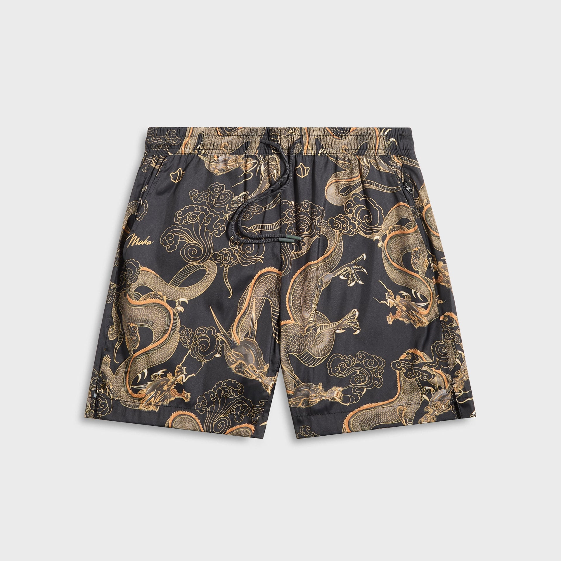 Maharishi 1549 Dragon Swim Shorts - Black