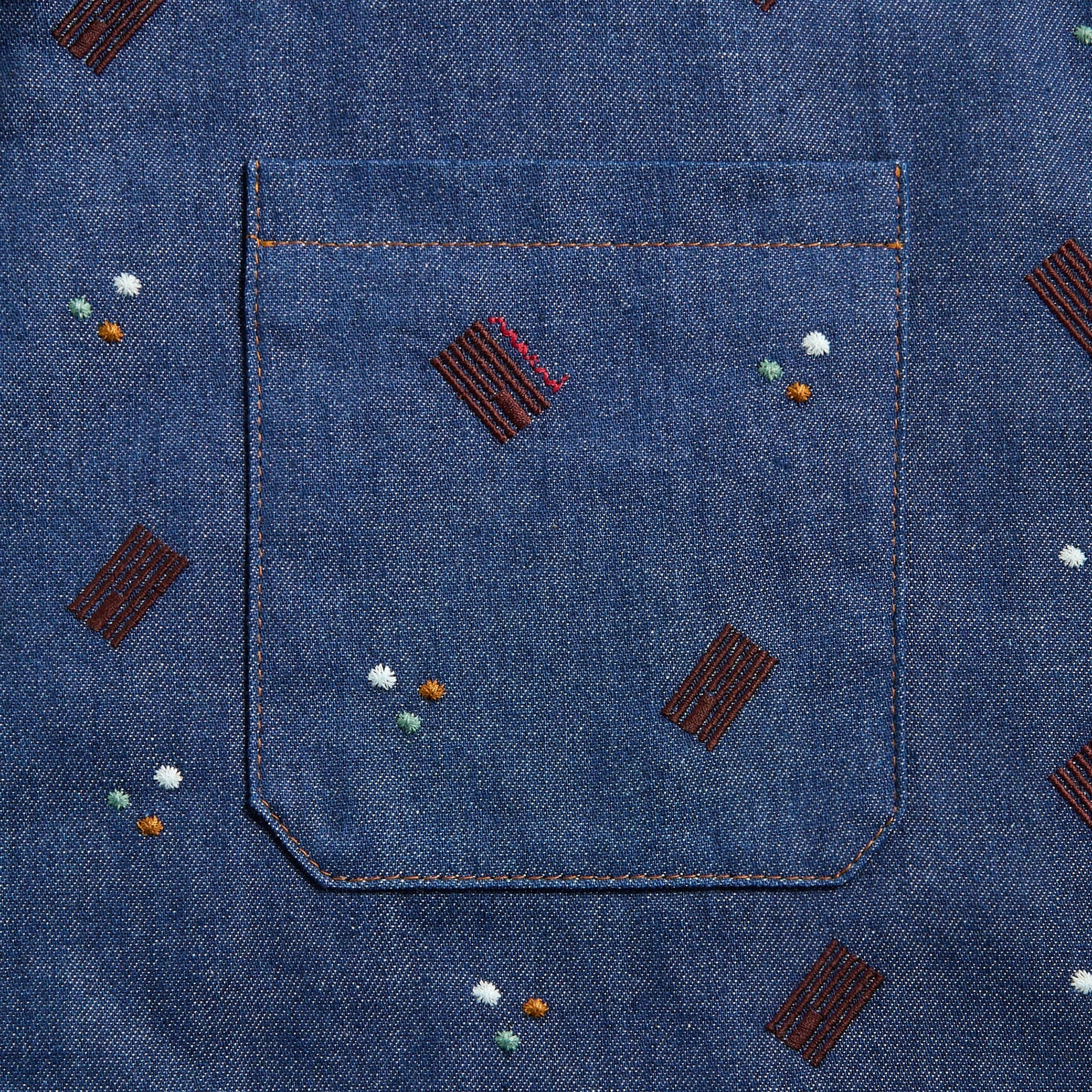 Marni Embroidered Shirt in Blue