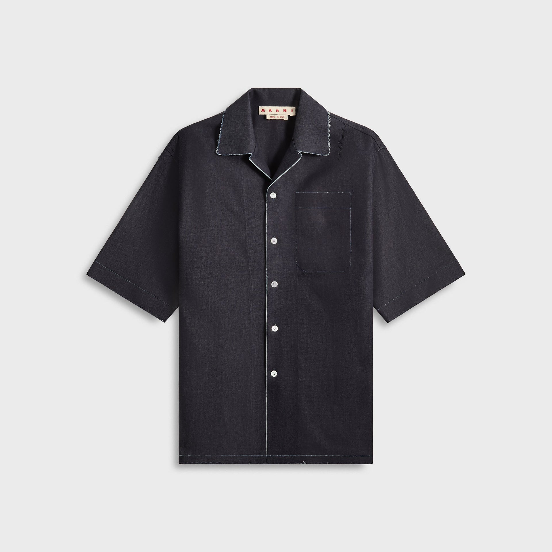 Marni Short Sleeve Shirt in Blue / Black